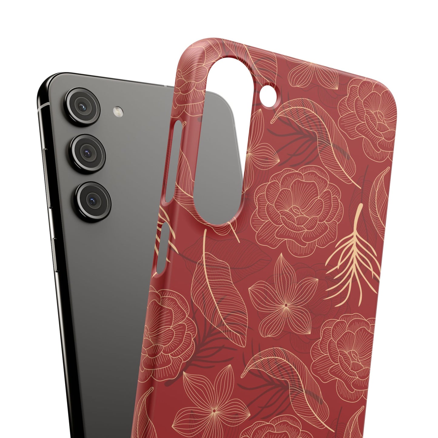 Red floral case