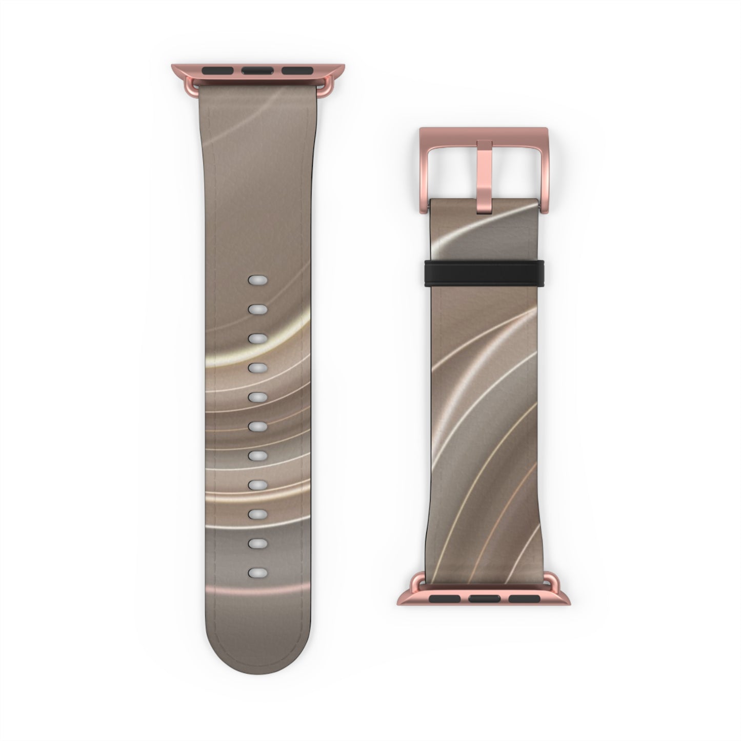 Brown Wavy Trendy Watch Band