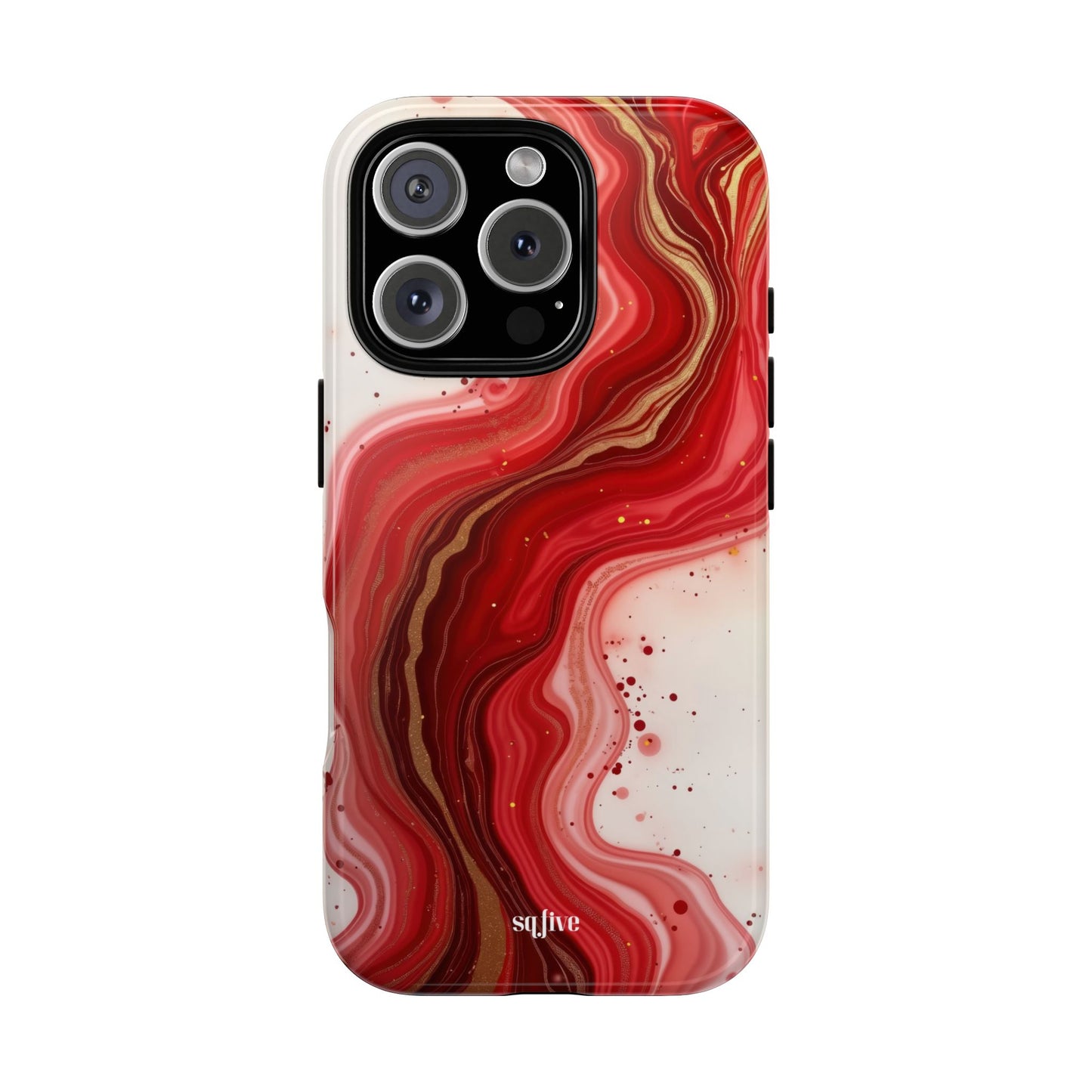 Abstract Marble Phone Case | Tough Cases, Artistic Phone Cover, Red Marble Design, Gift for Her, Trendy Cell Phone Accessories