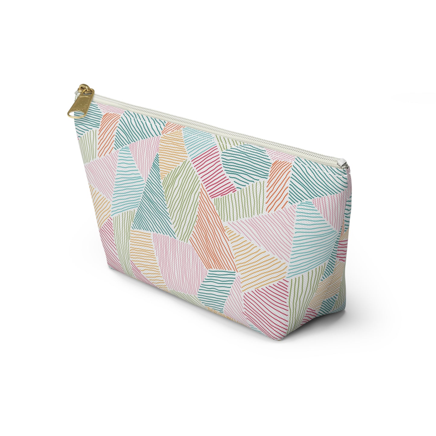 Colorful Geometric Accessory Pouch - Perfect Travel Makeup Bag