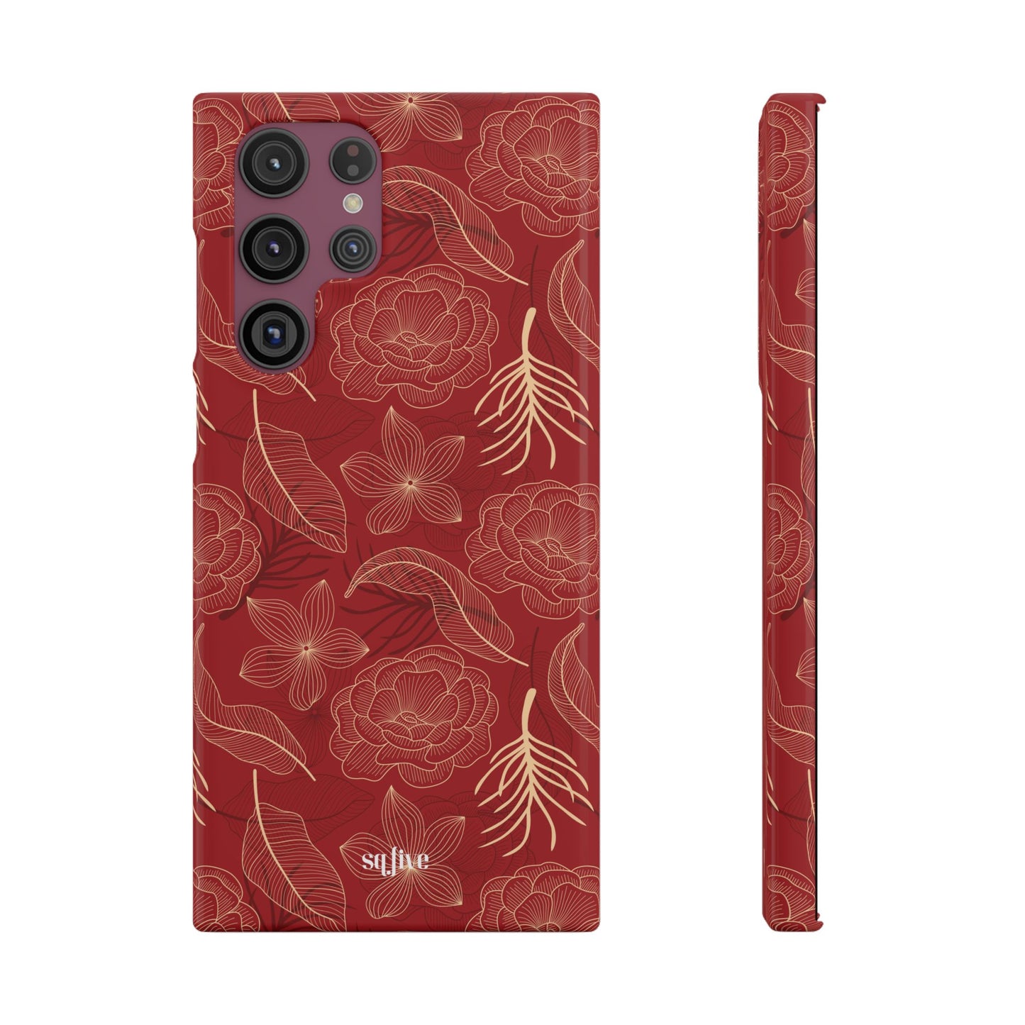 Red floral case