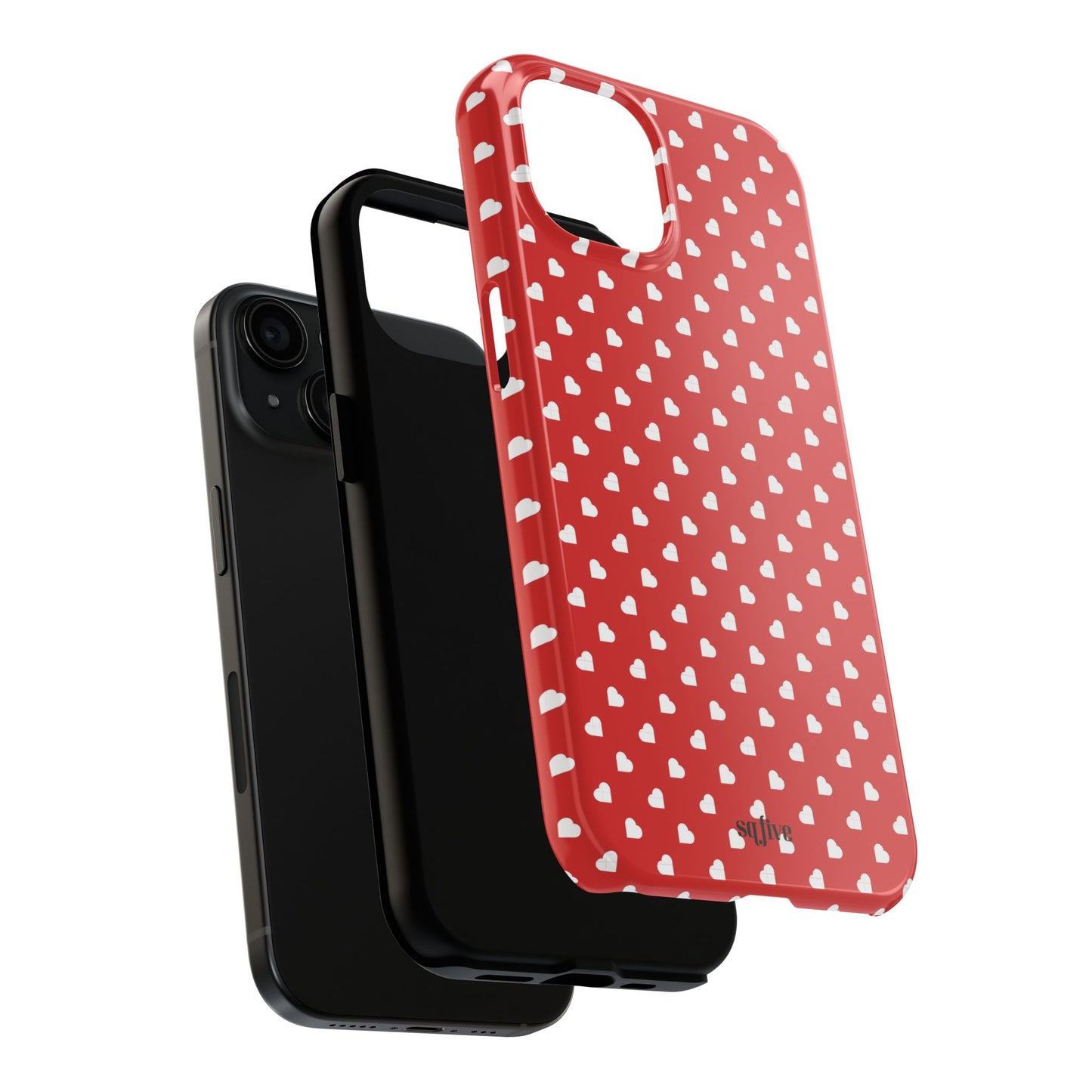 Red Hearts Tough Phone Cases - iPhone 15 14 13 | Samsung Case