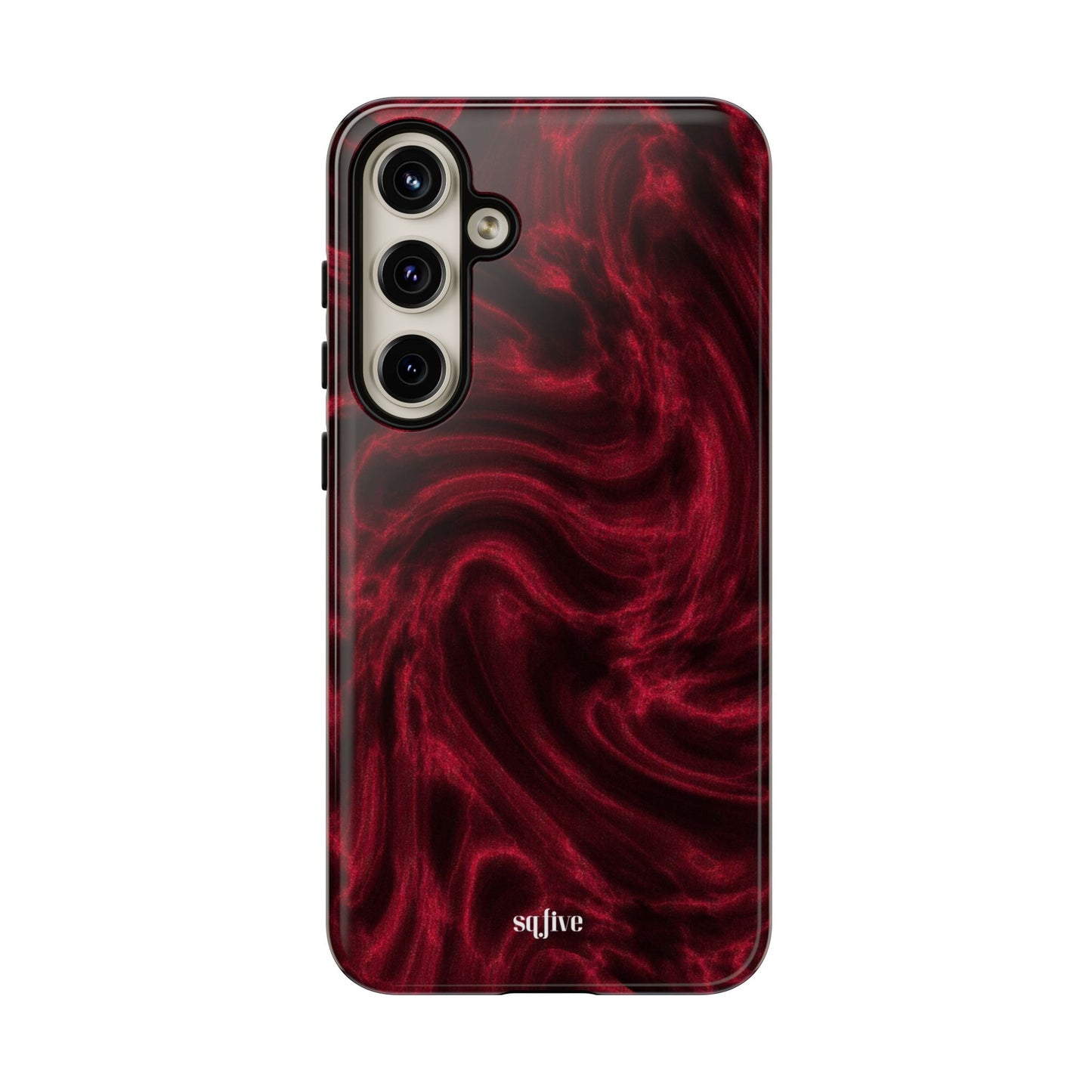 Red Wavy pattern Tough Cases