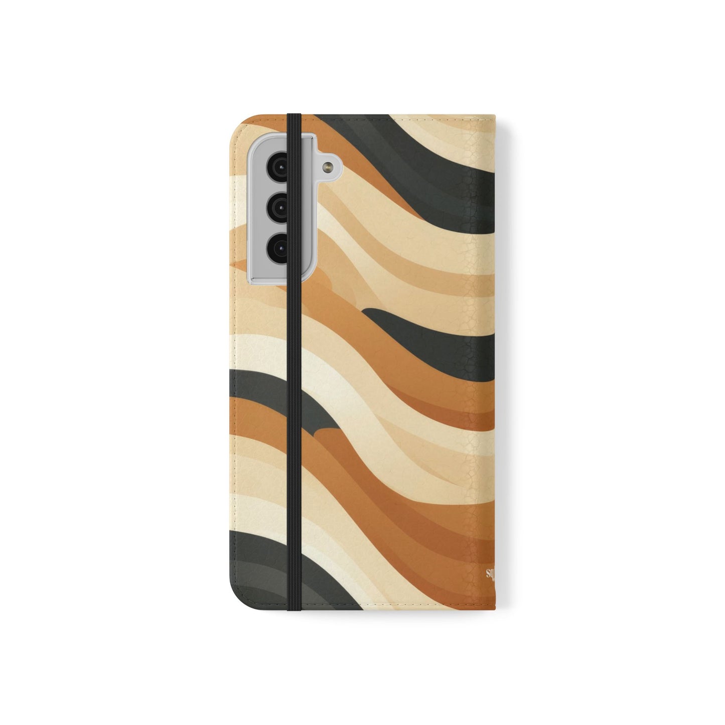 Brown Geometric Pattern Flip Cases