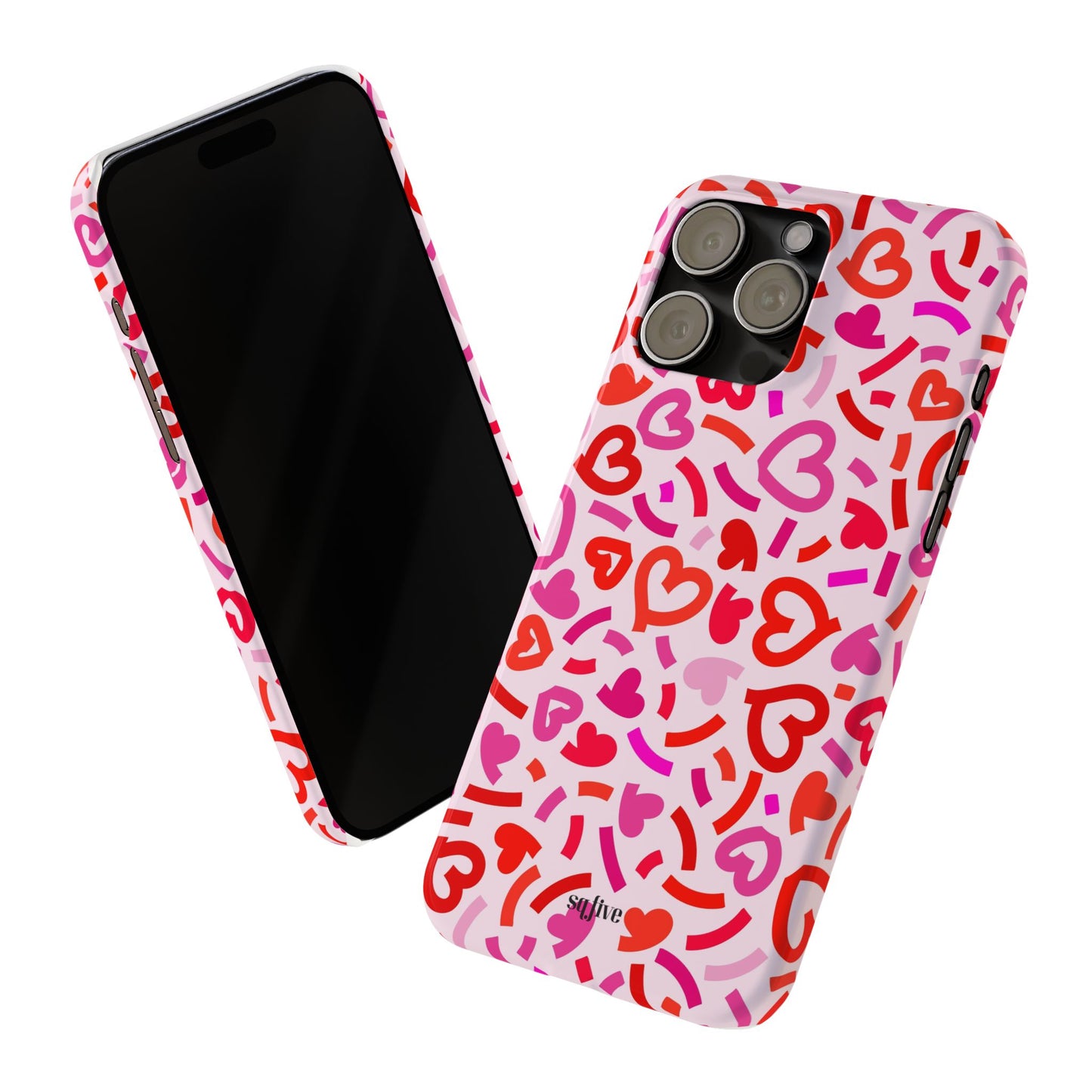 Hearts Slim Phone Cases - iPhone 16 15 14 13 12 | Samsung