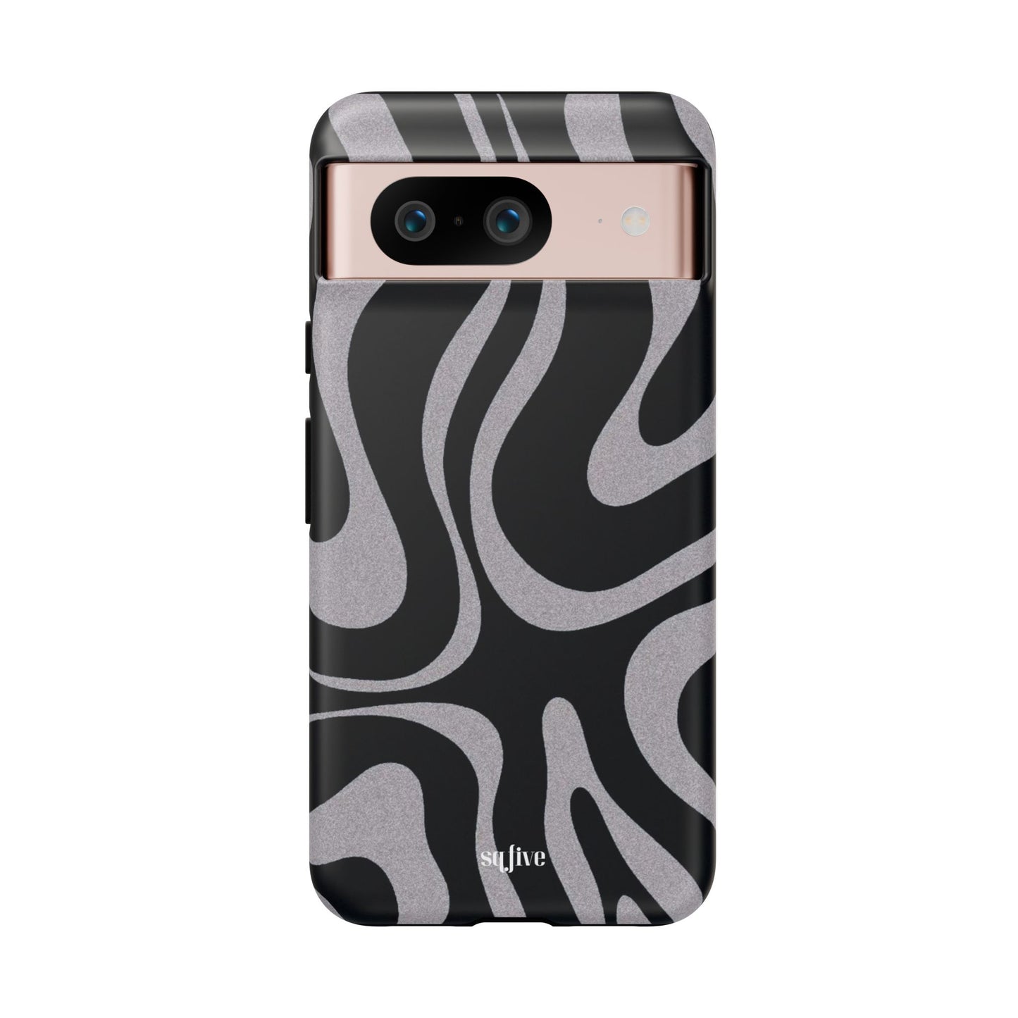 Black Grey Swirl Tough Cases