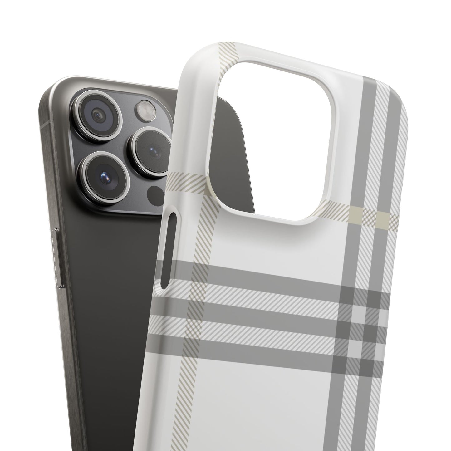 Grey Check Snap Cases