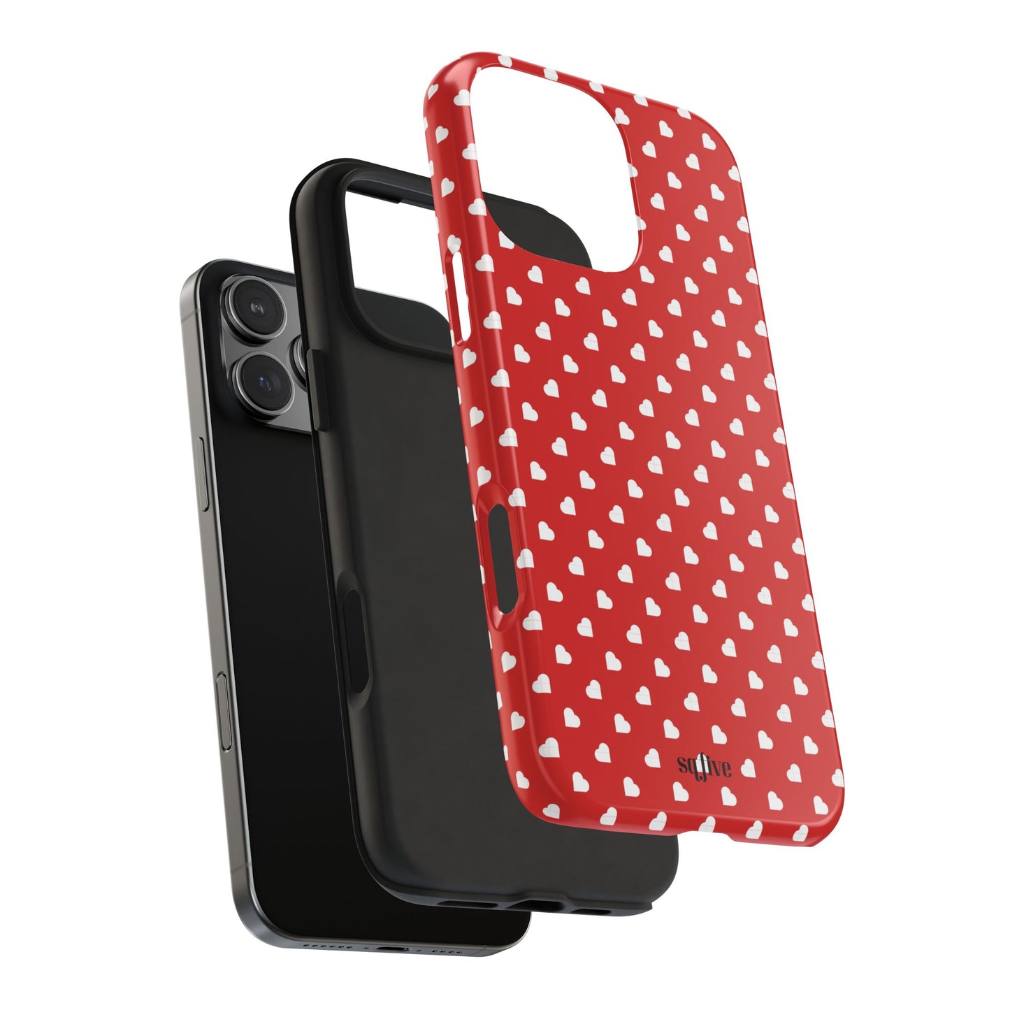 Red Hearts Tough Phone Cases - iPhone 15 14 13 | Samsung Case