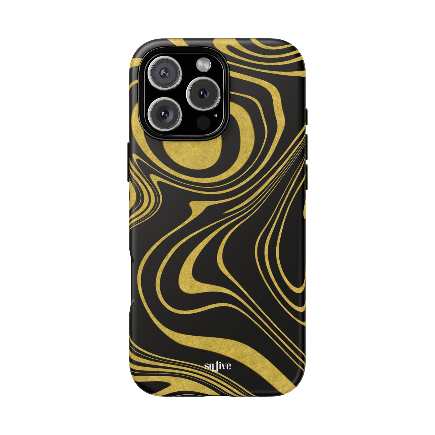 Black Yellow Wavy Tough Cases