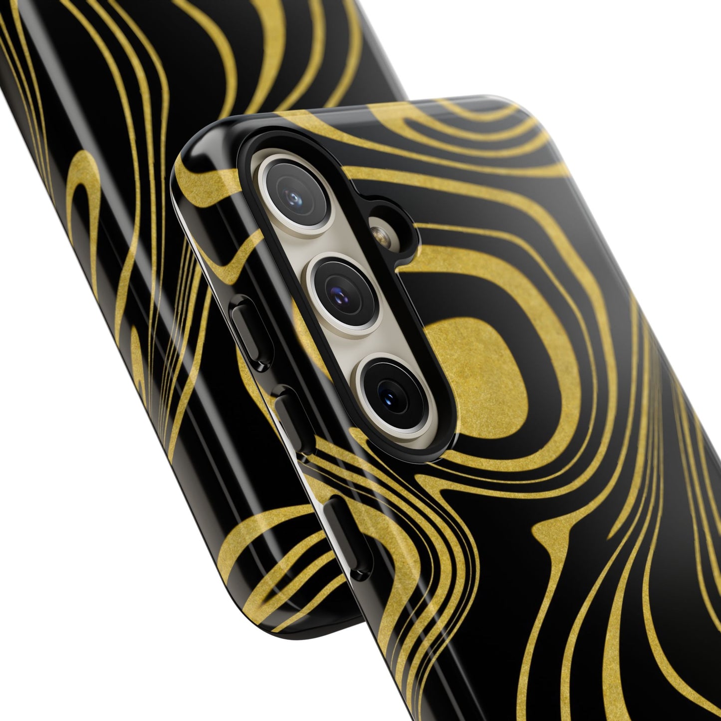 Black Yellow Wavy Tough Cases