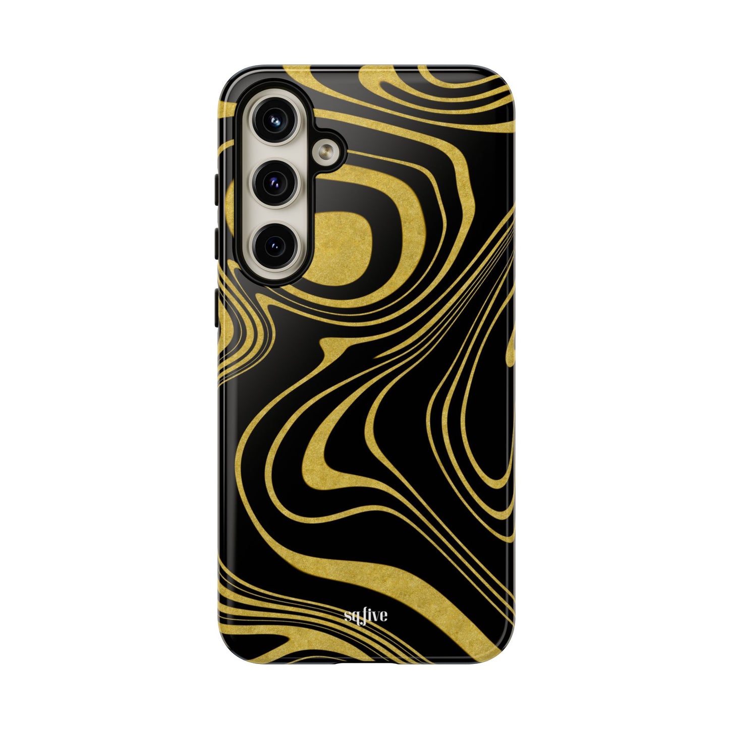 Black Yellow Wavy Tough Cases