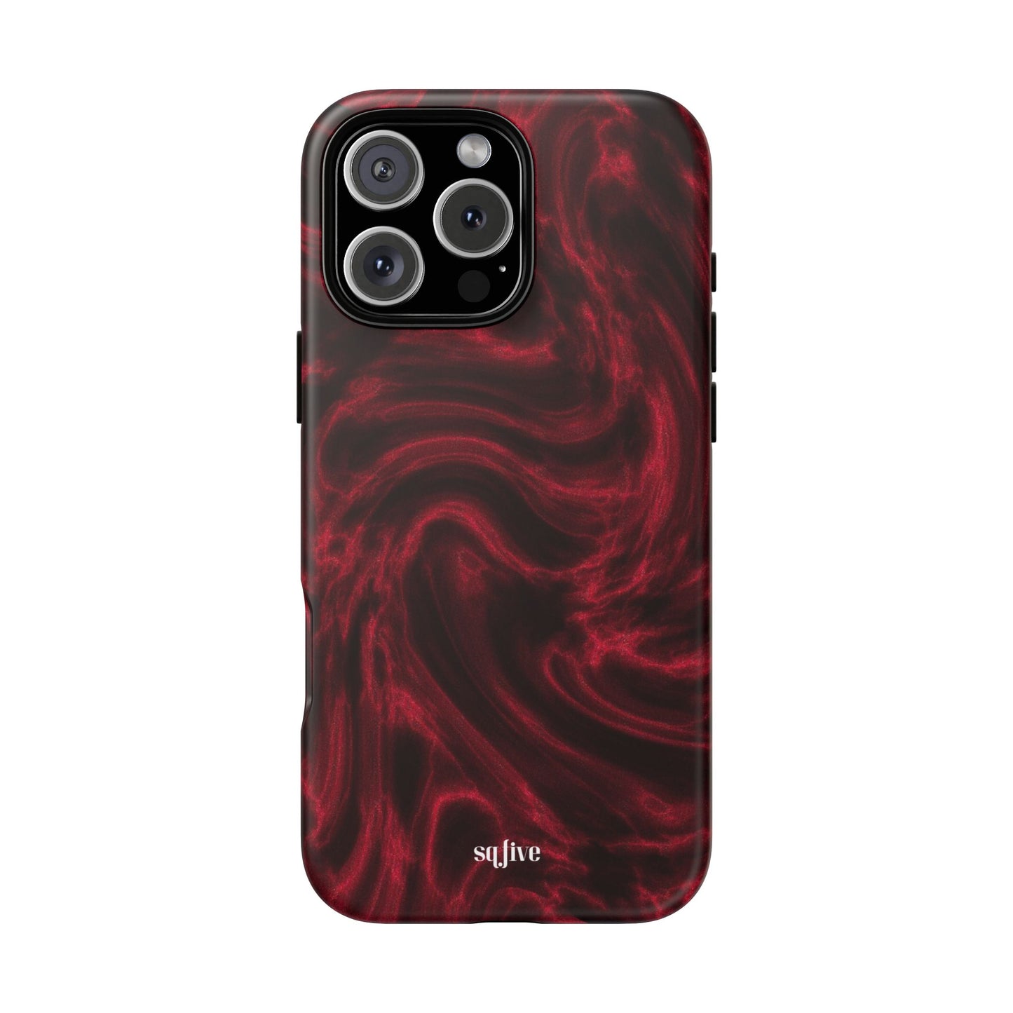 Red Wavy pattern Tough Cases