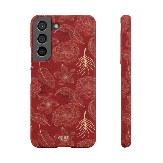 Red floral case