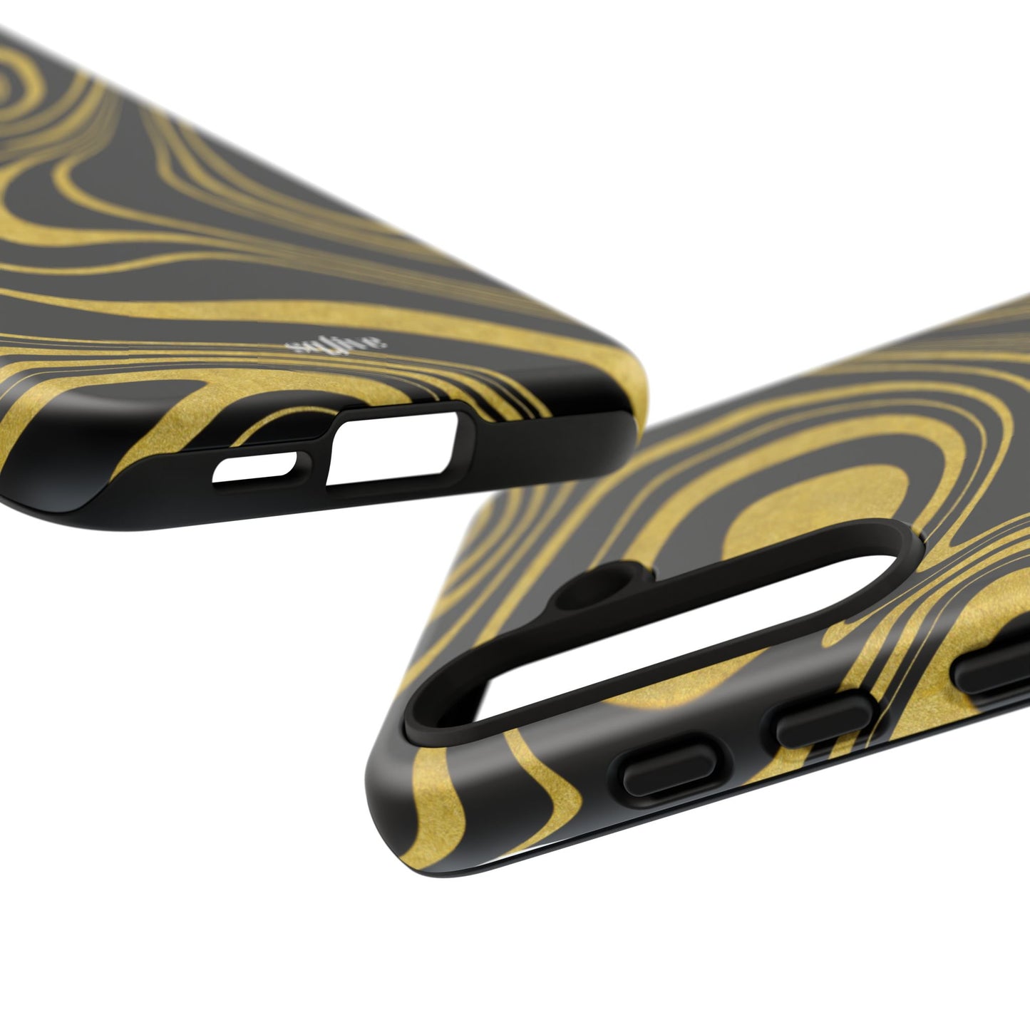 Black Yellow Wavy Tough Cases