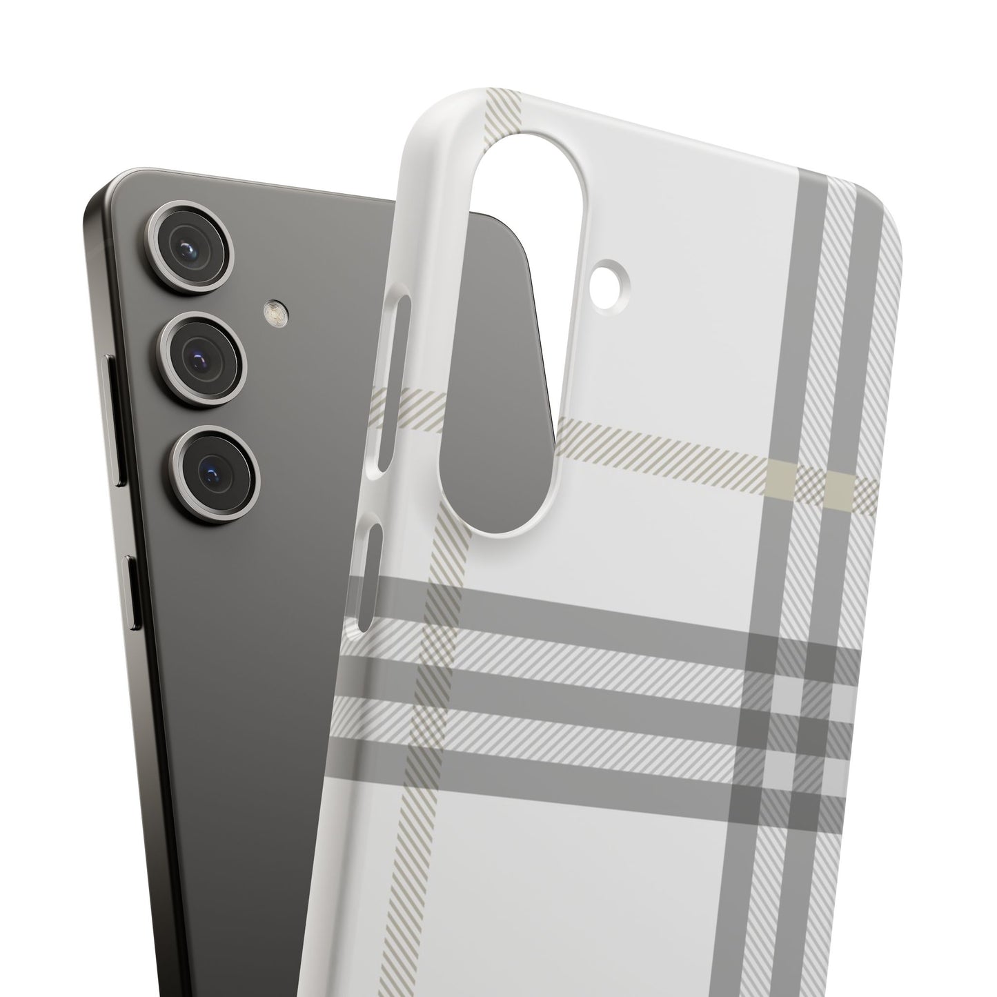 Grey Check Snap Cases