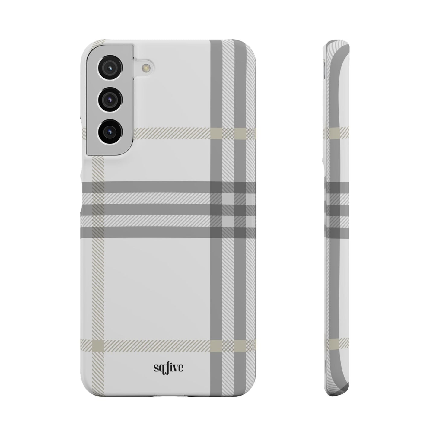 Grey Check Snap Cases