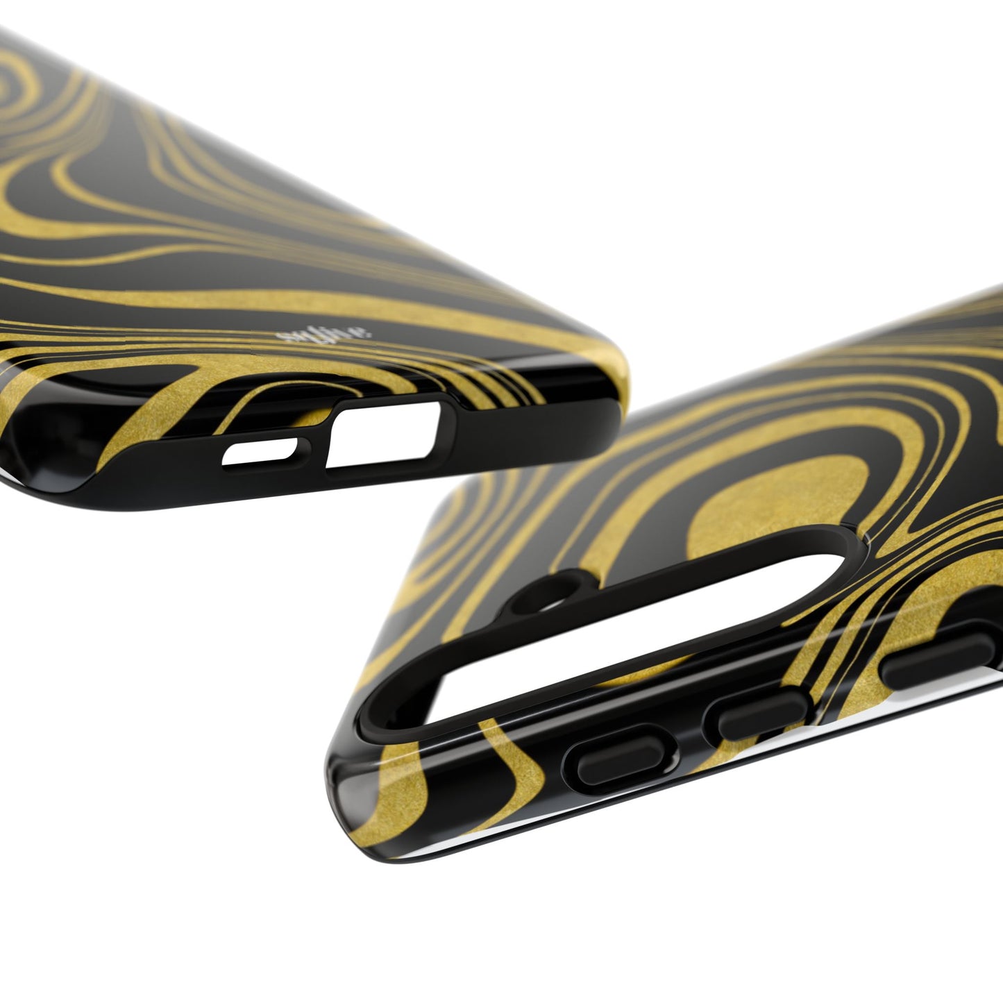 Black Yellow Wavy Tough Cases