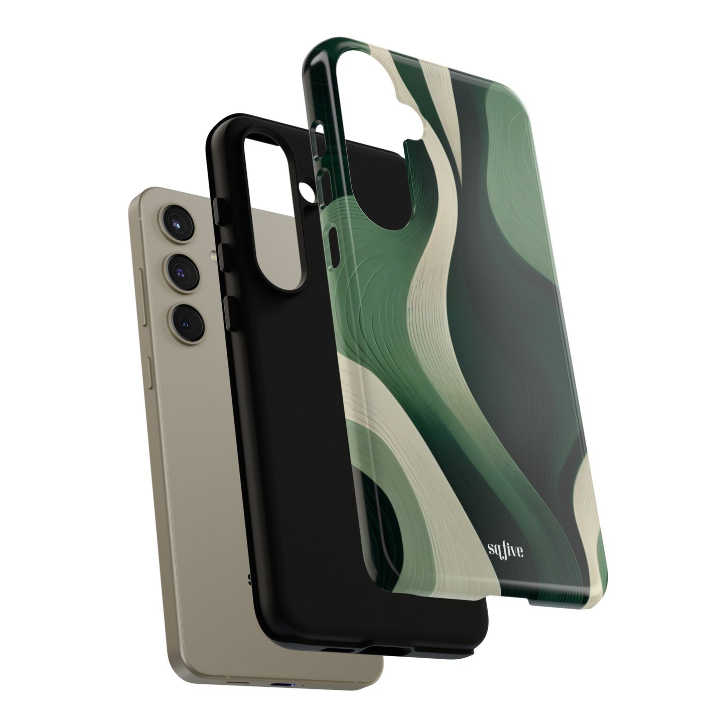 Green Abstract Tough Cases