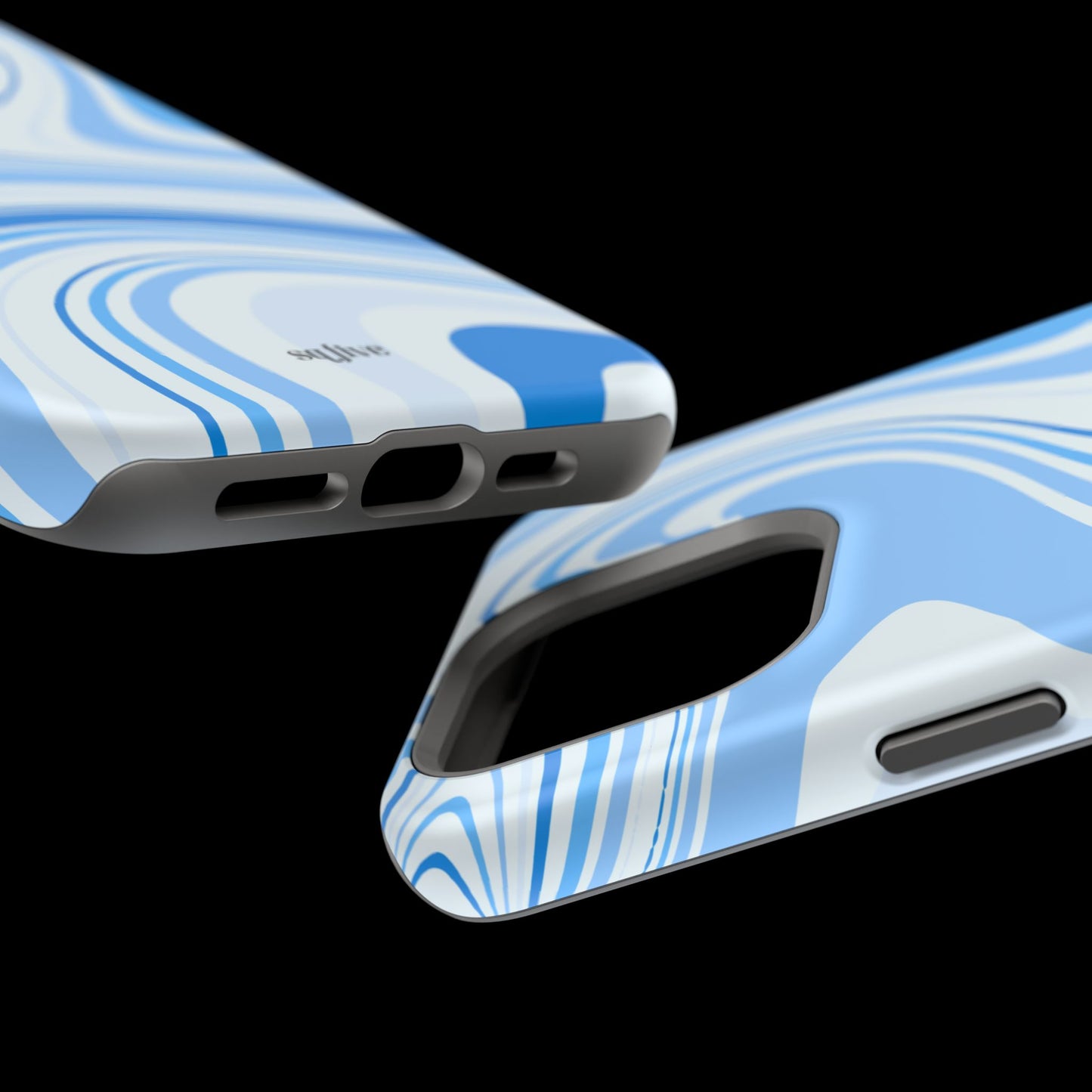 Blue Swirl Magnetic Tough Cases - iphone Magsafe Dual layer case for extra durability