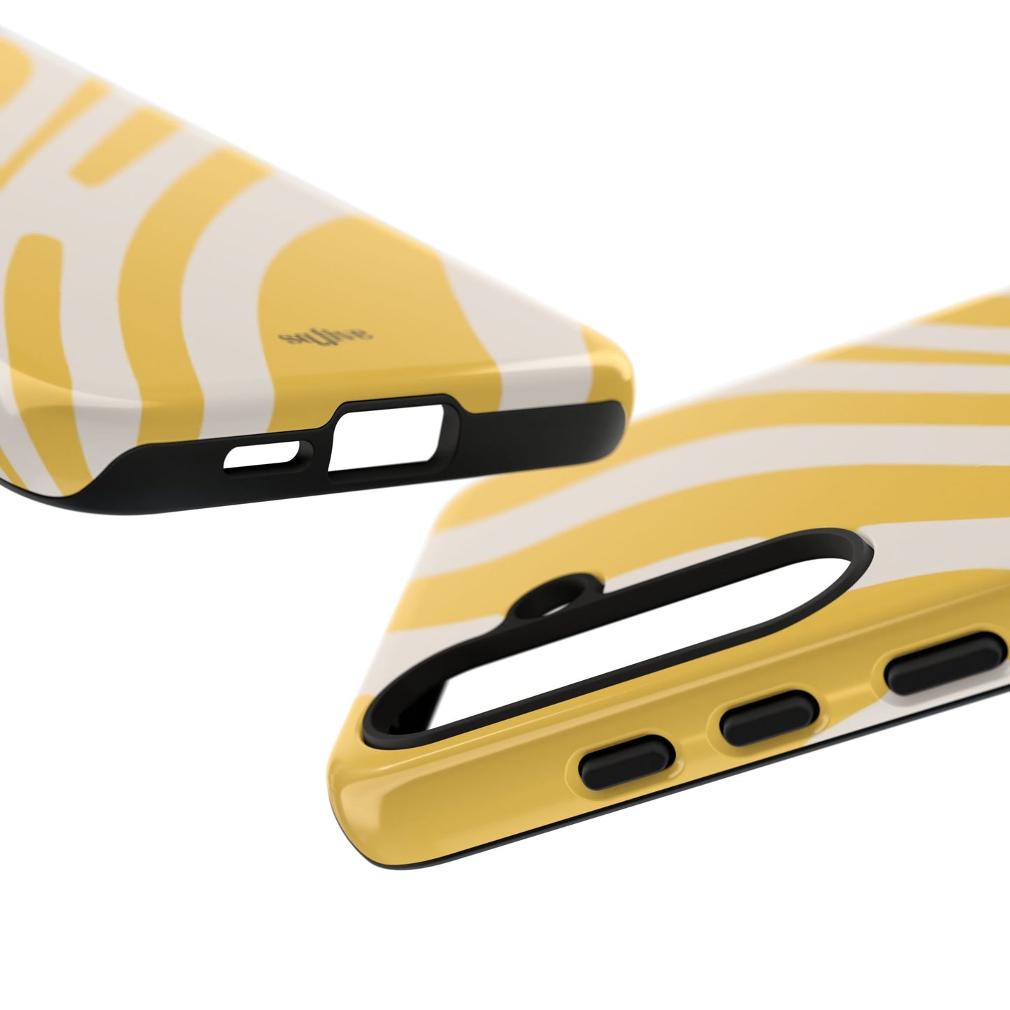 Yellow Bold Wavy lines Tough Cases