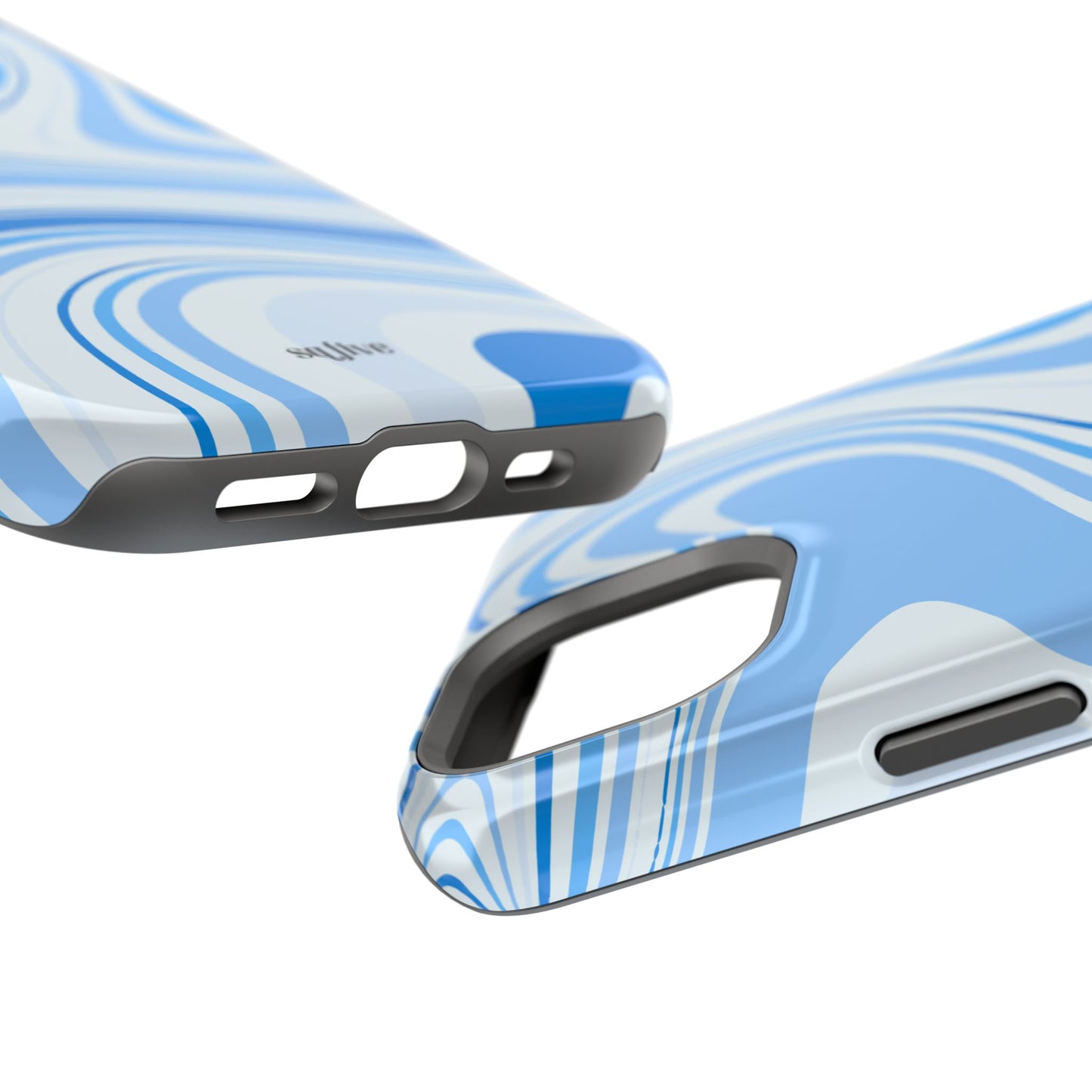 Blue Swirl Magnetic Tough Cases - iphone Magsafe Dual layer case for extra durability