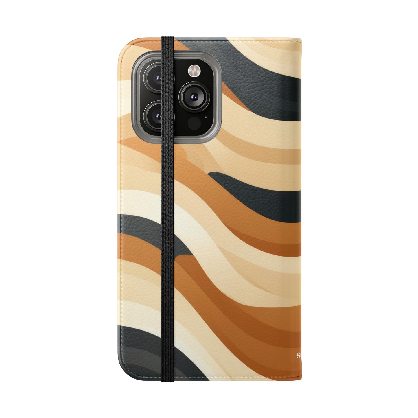 Brown Geometric Pattern Flip Cases