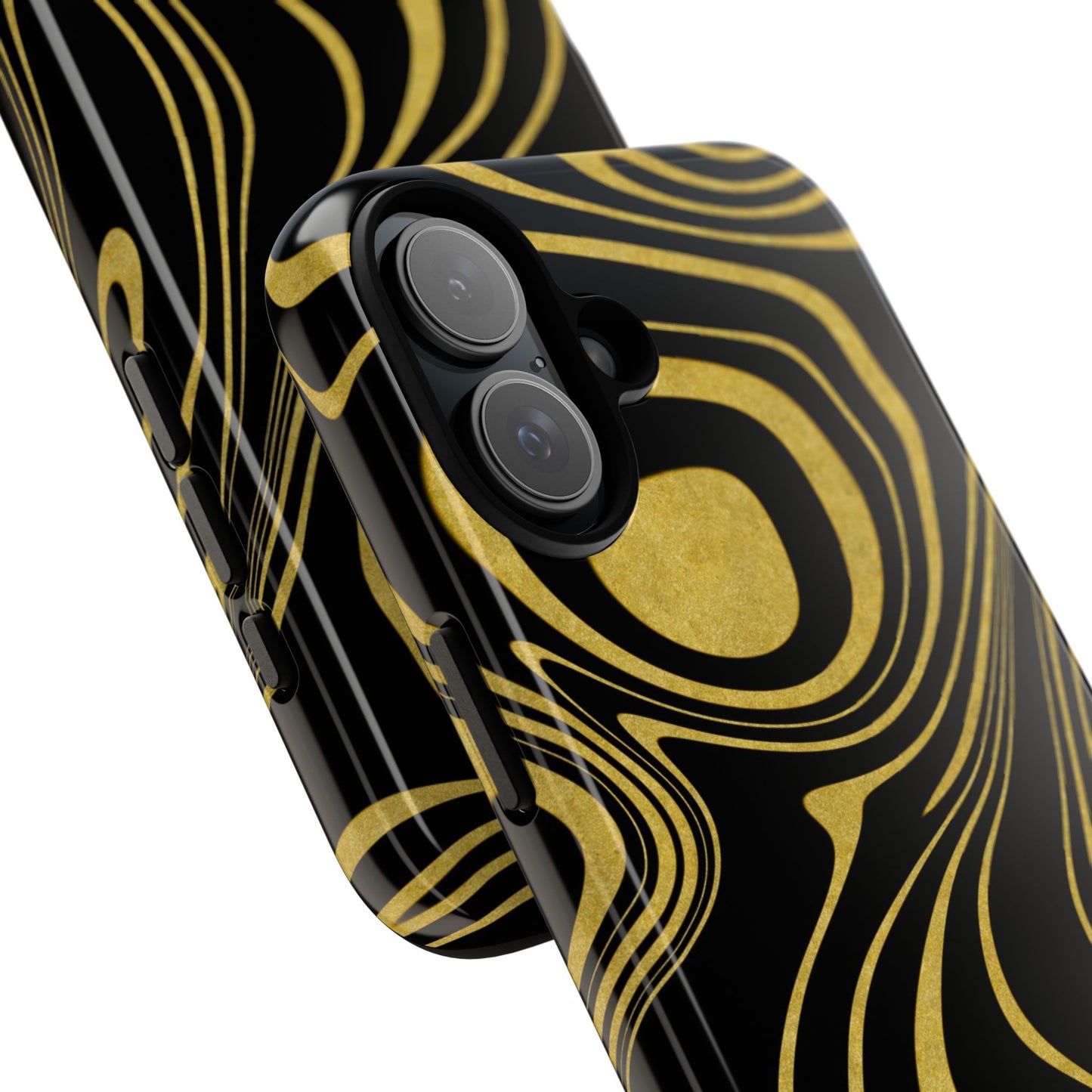 Black Yellow Wavy Tough Cases