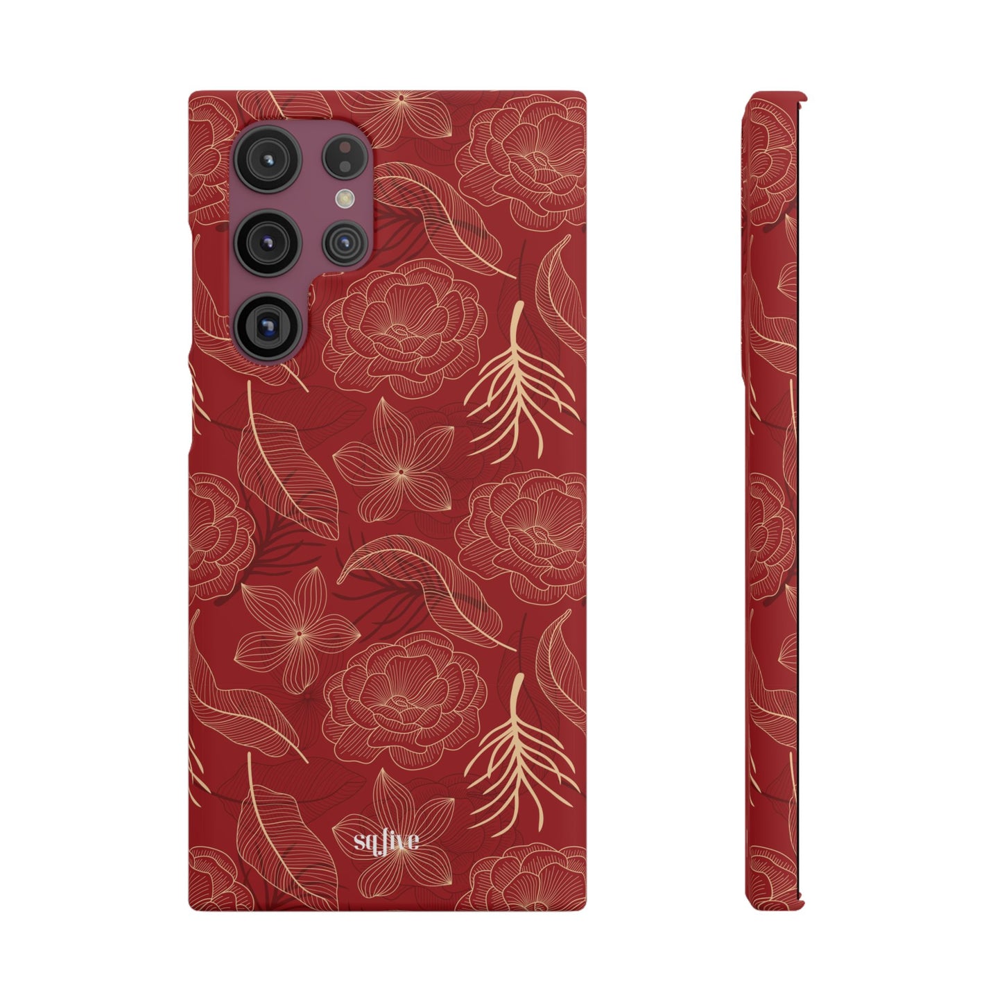 Red floral case