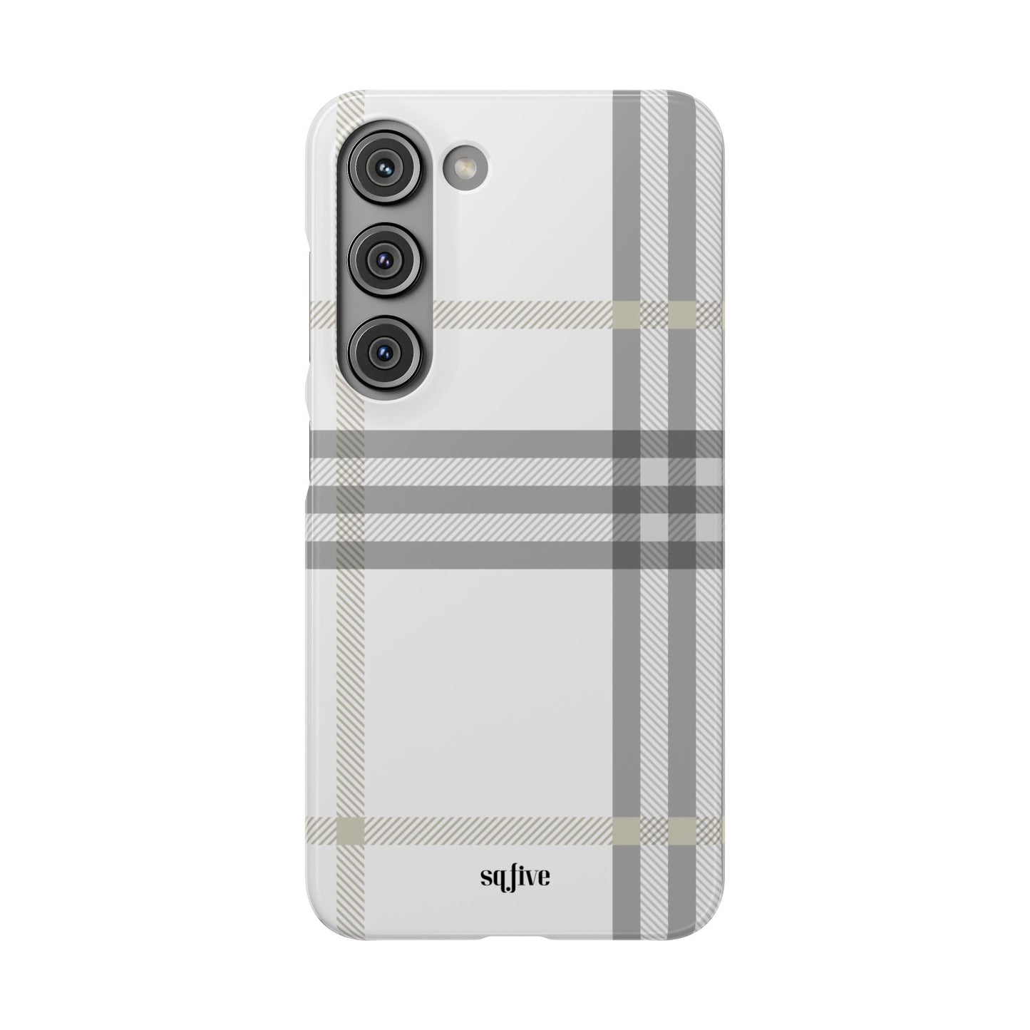 Grey Check Snap Cases