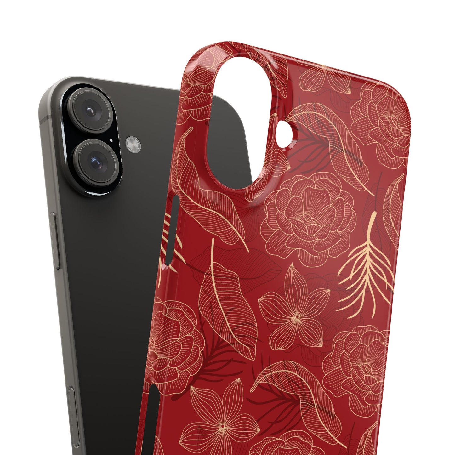 Red floral case