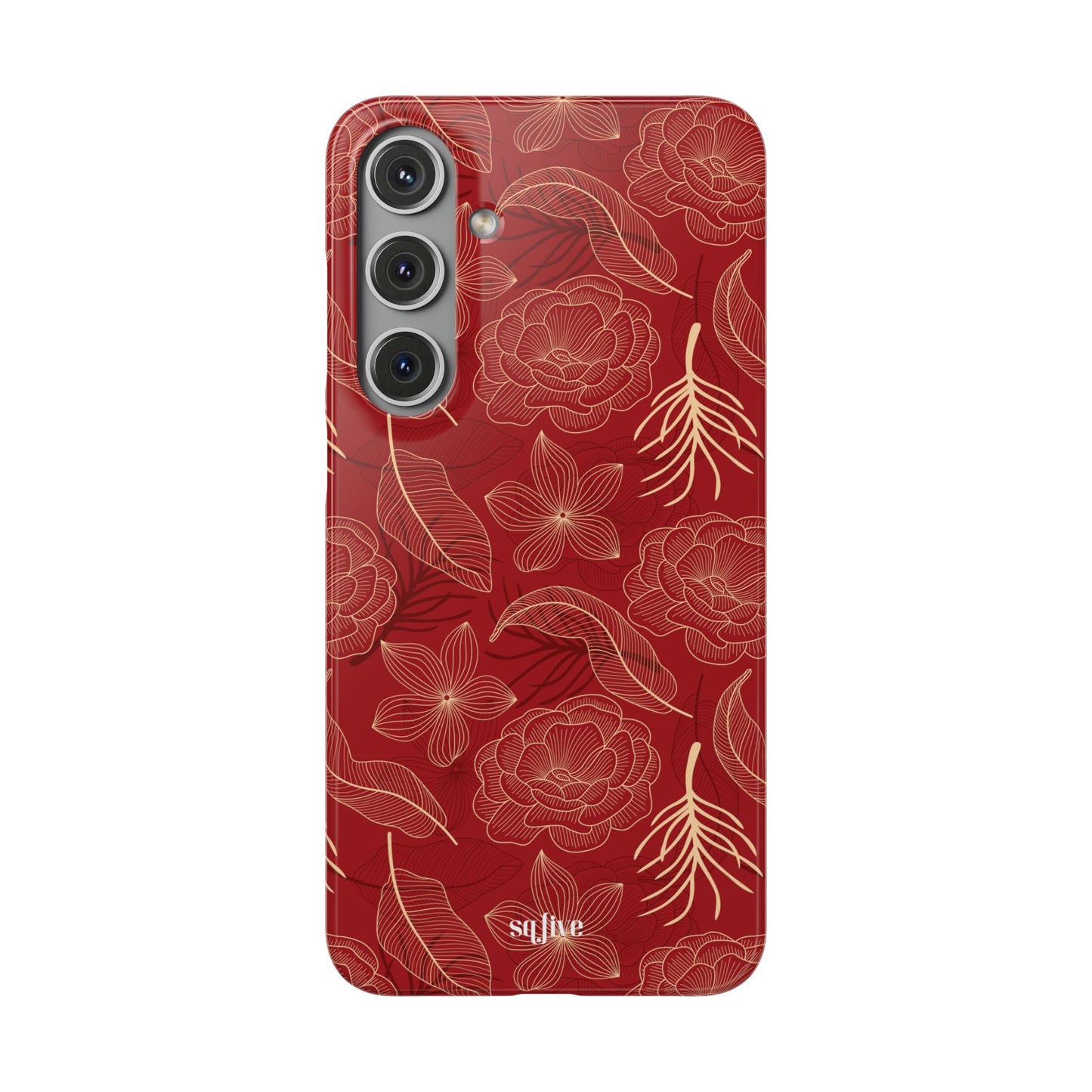 Red floral case