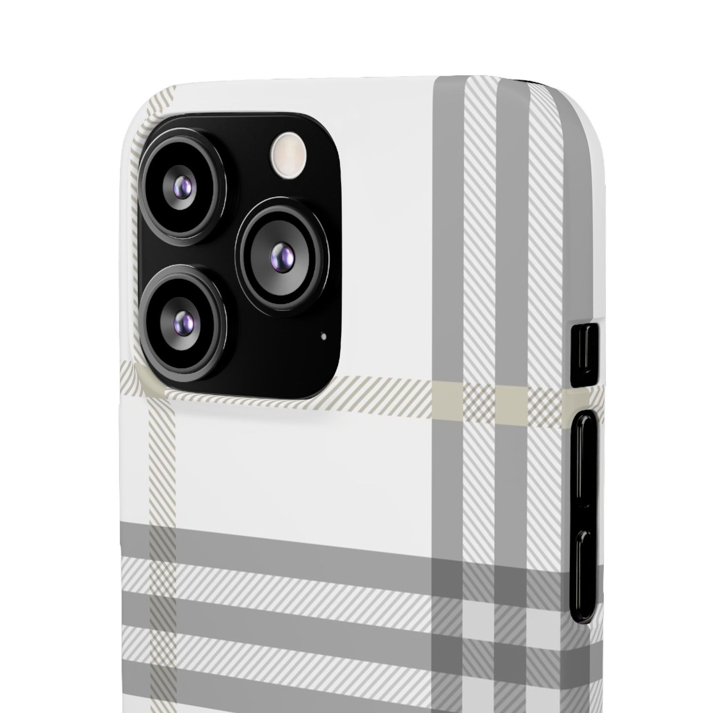 Grey Check Snap Cases