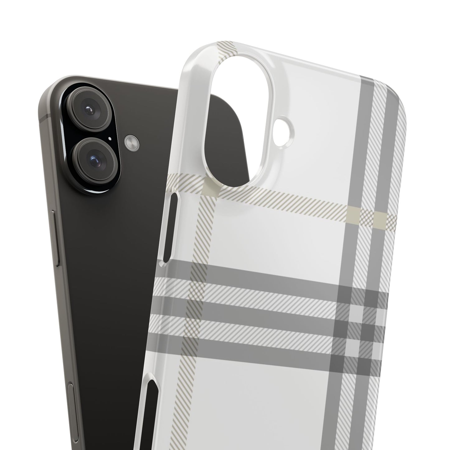 Grey Check Snap Cases