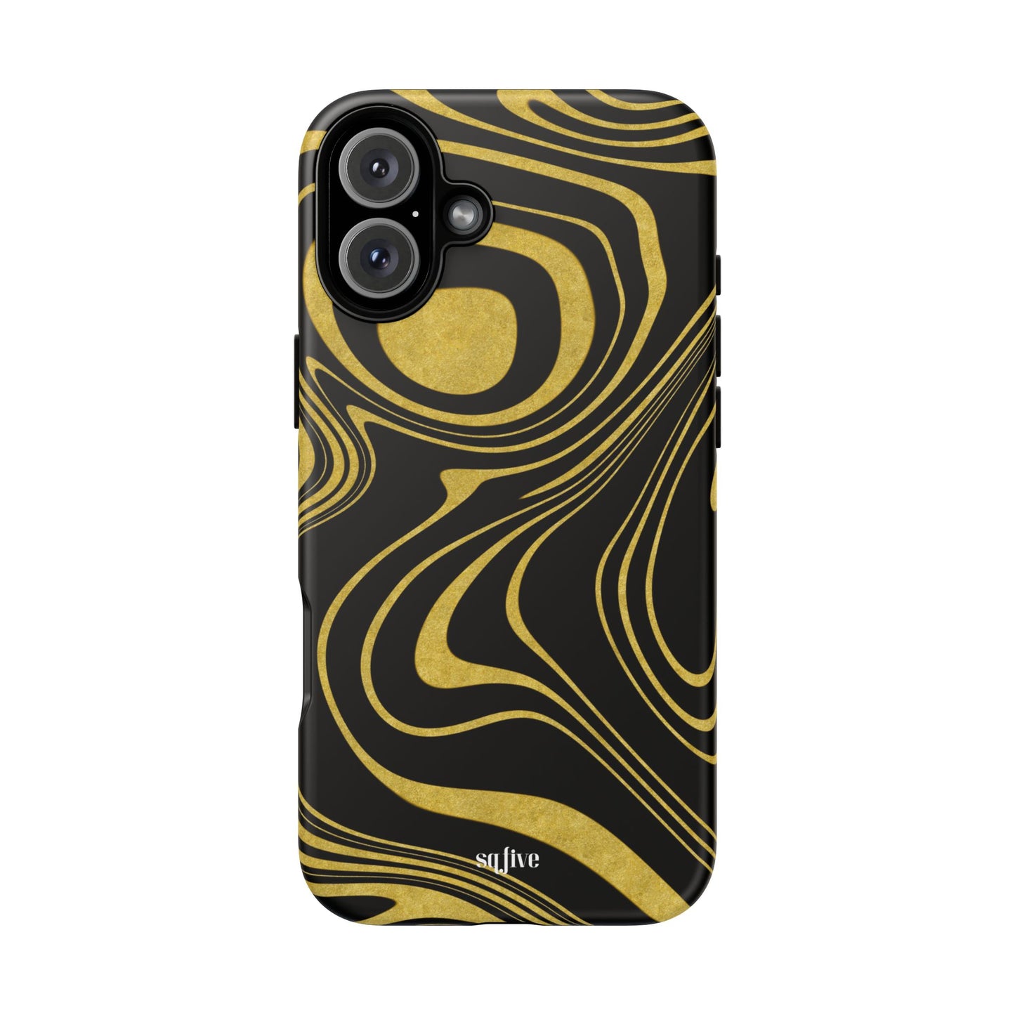 Black Yellow Wavy Tough Cases