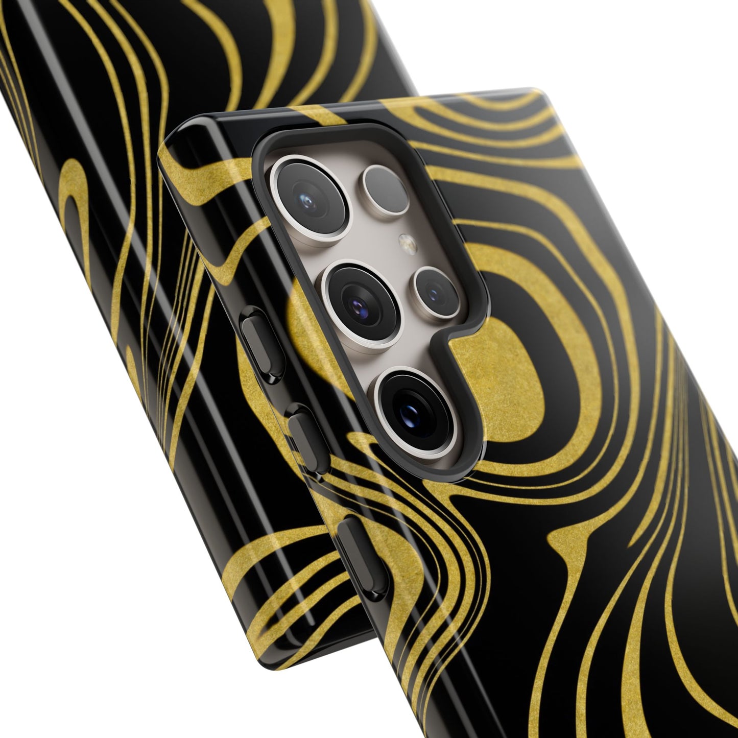 Black Yellow Wavy Tough Cases