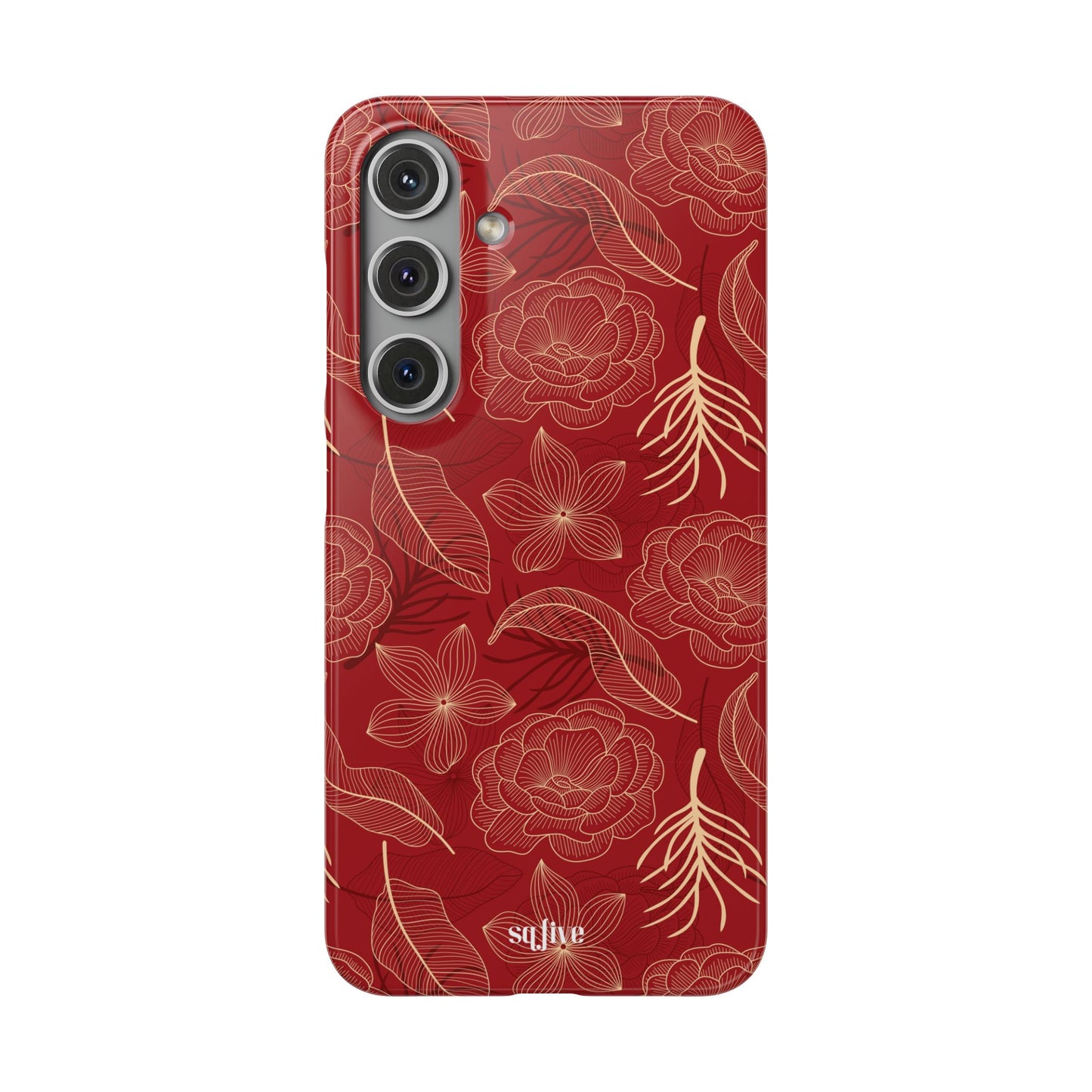 Red floral case