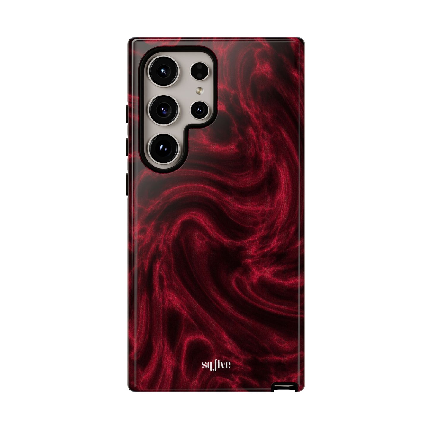 Red Wavy pattern Tough Cases