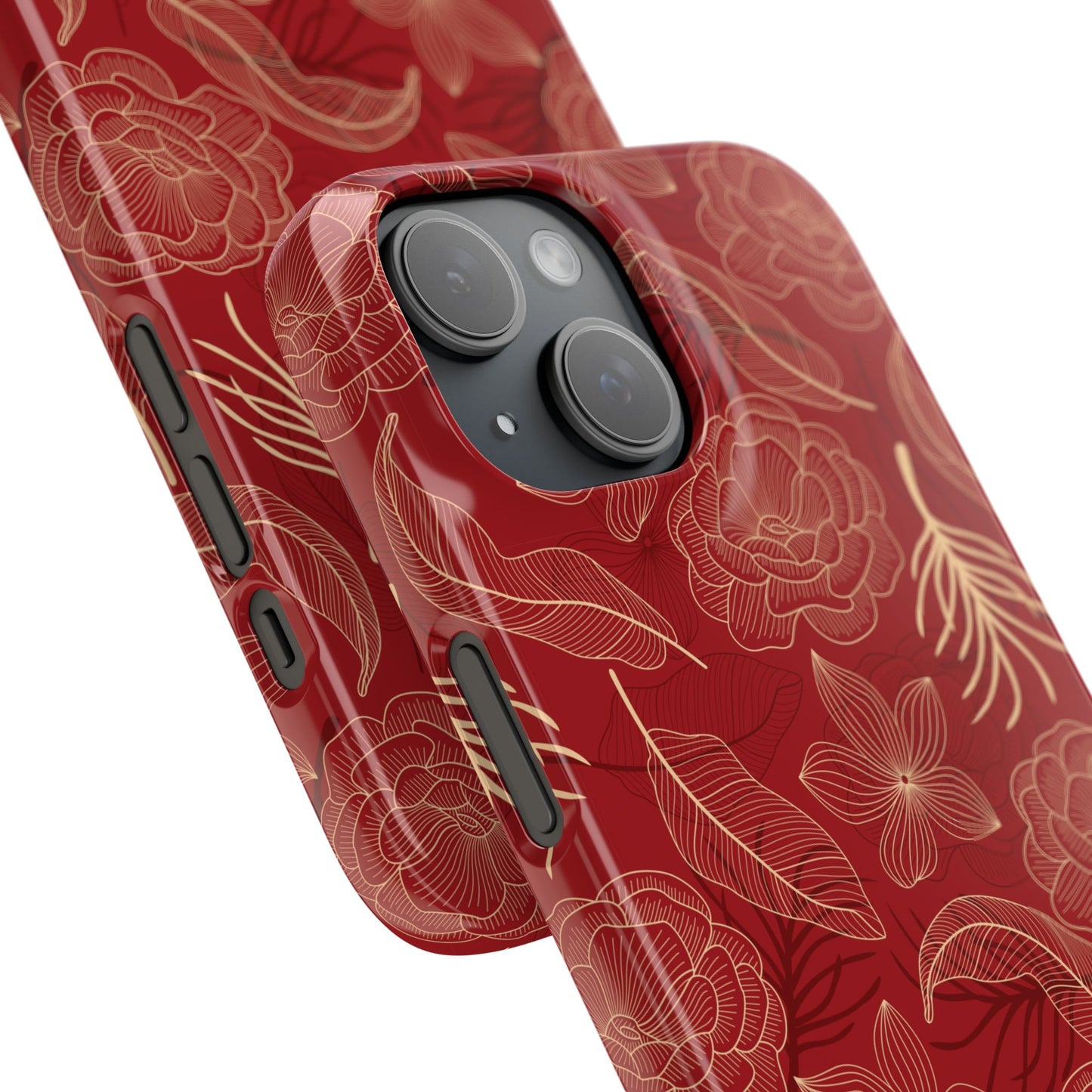 Red floral case