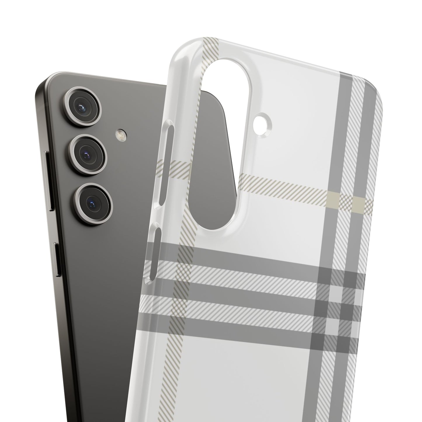 Grey Check Snap Cases