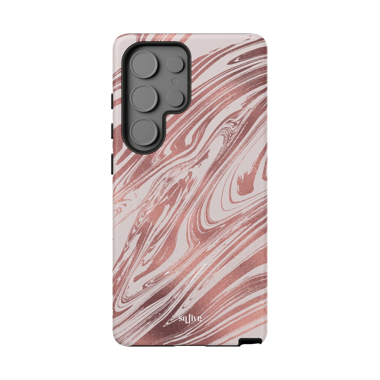 Rose Gold Marble Finish Phone Case, Stylish Phone Cover, Tough Protective Case, Trendy Accessory