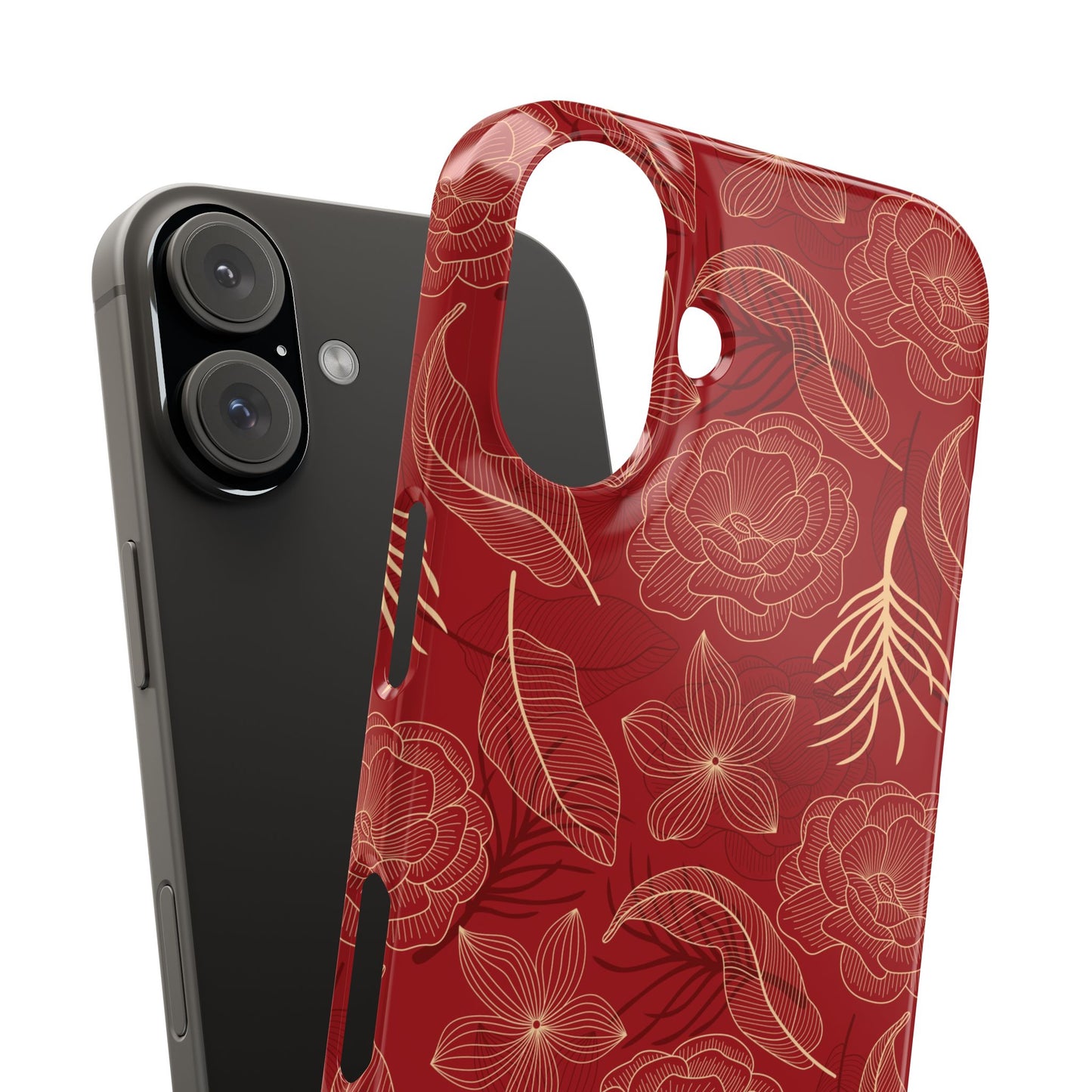 Red floral case