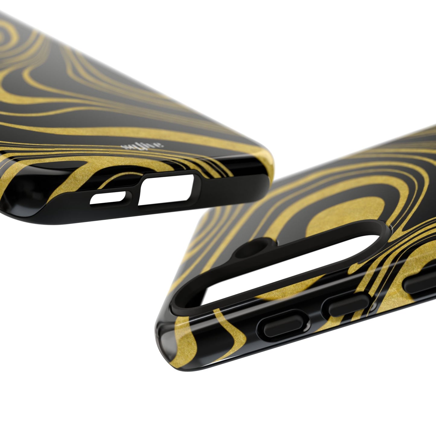 Black Yellow Wavy Tough Cases