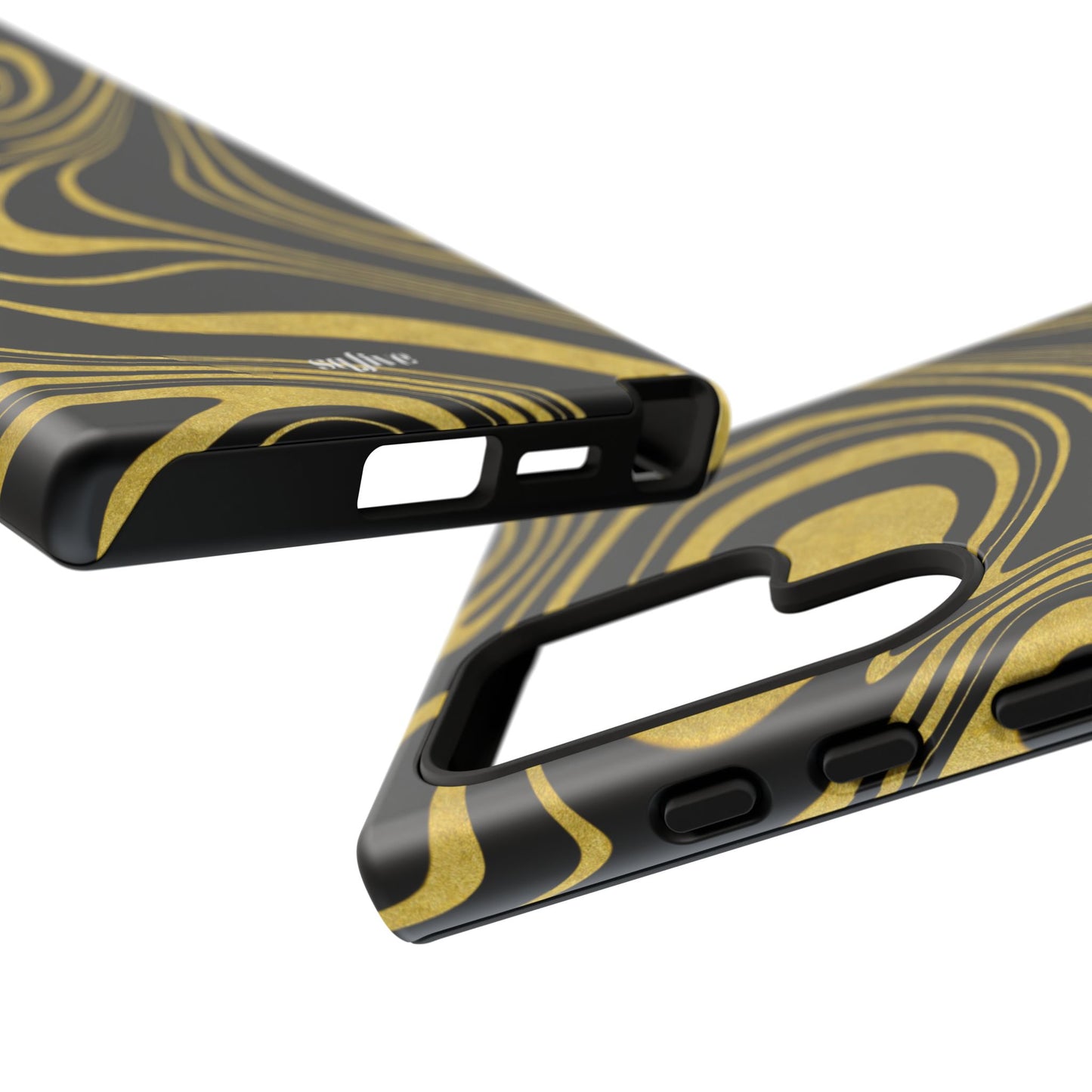 Black Yellow Wavy Tough Cases