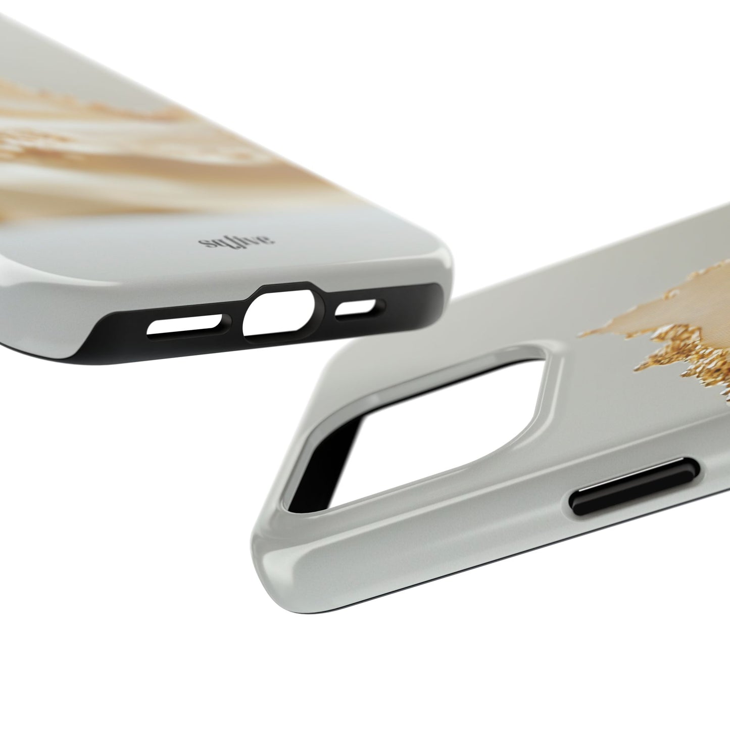 Elegant Gold Peaks Tough Phone Cases - iPhone 16/15/14/13 Case | Samsung Galaxy S23/S22/S21 Ultra Phone Case