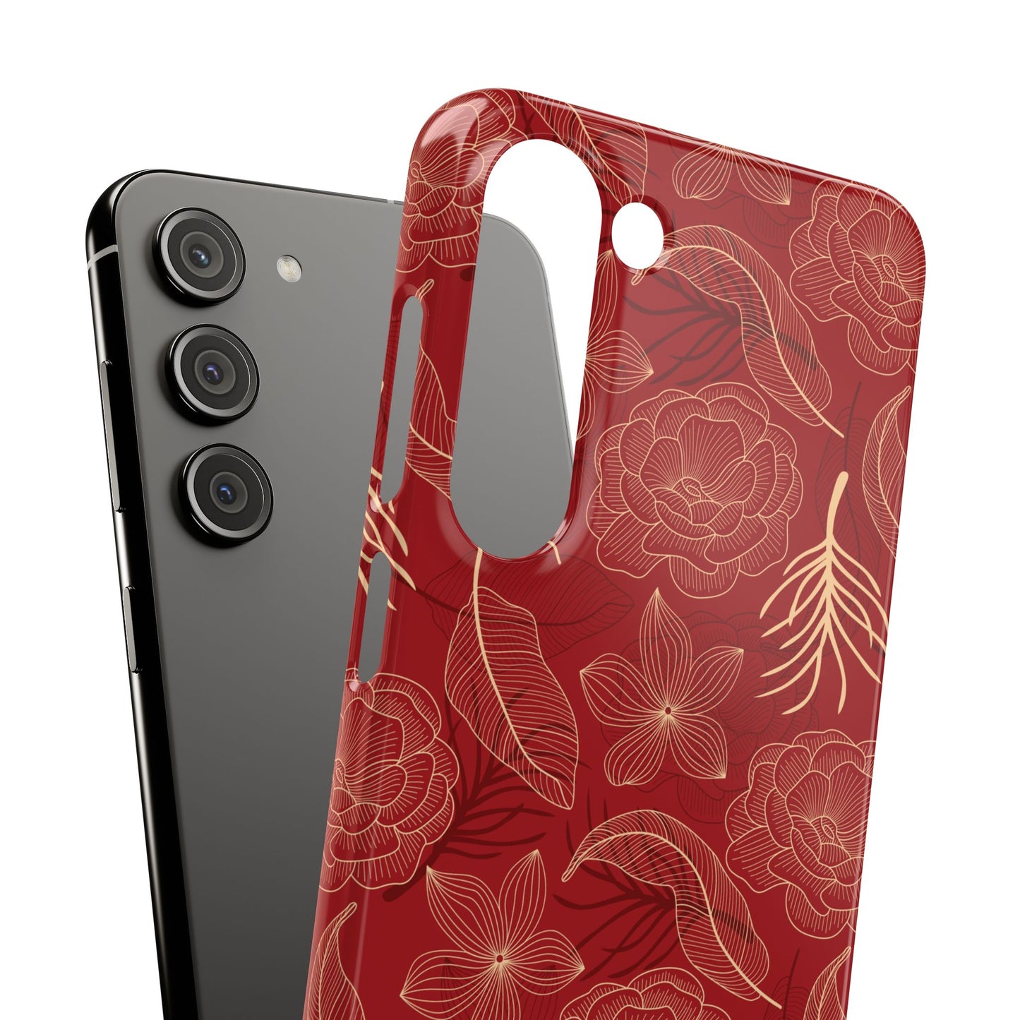 Red floral case