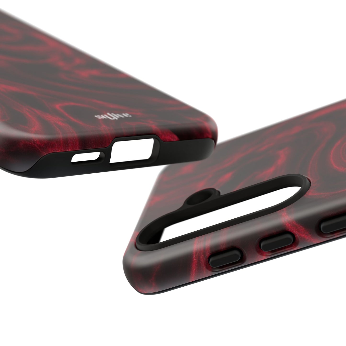 Red Wavy pattern Tough Cases