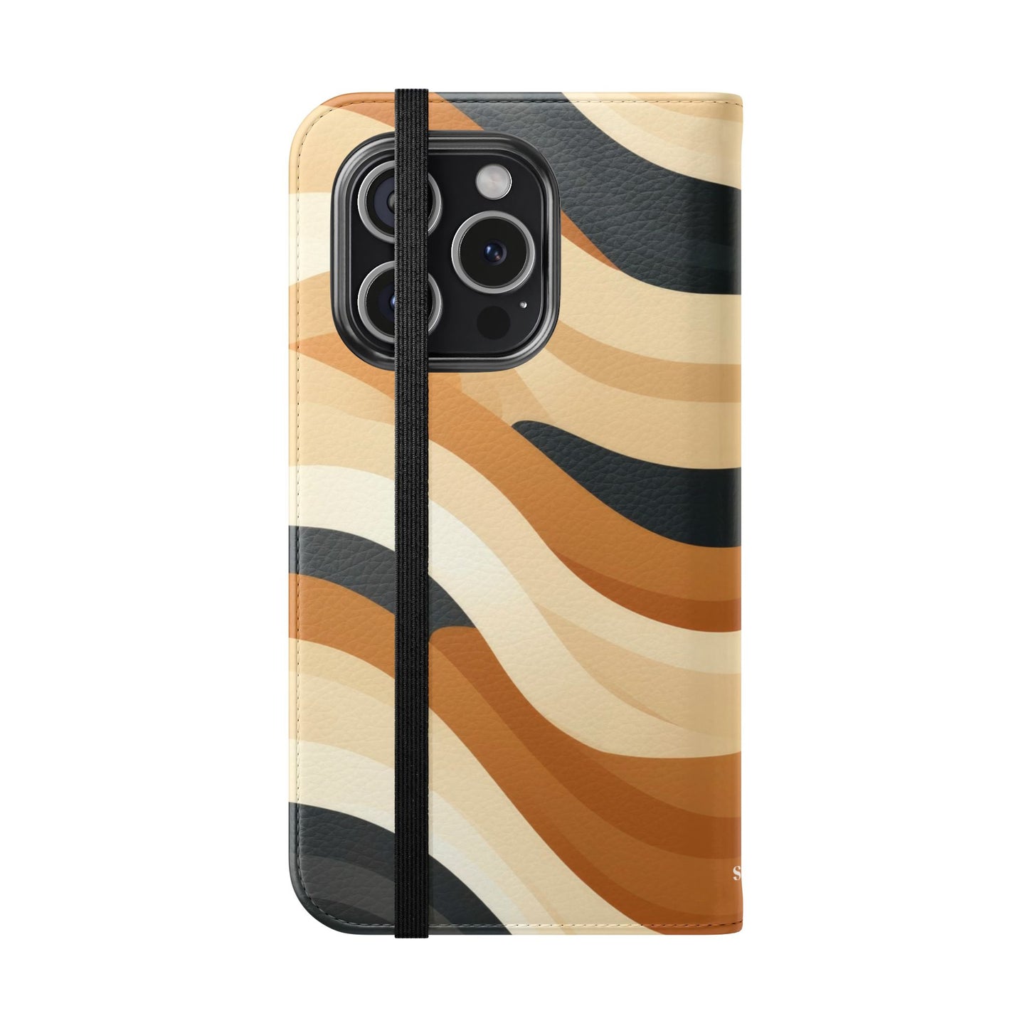 Brown Geometric Pattern Flip Cases