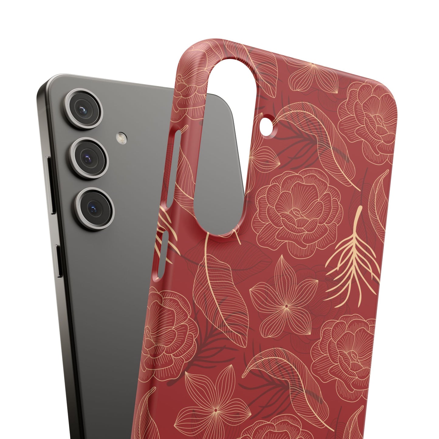 Red floral case