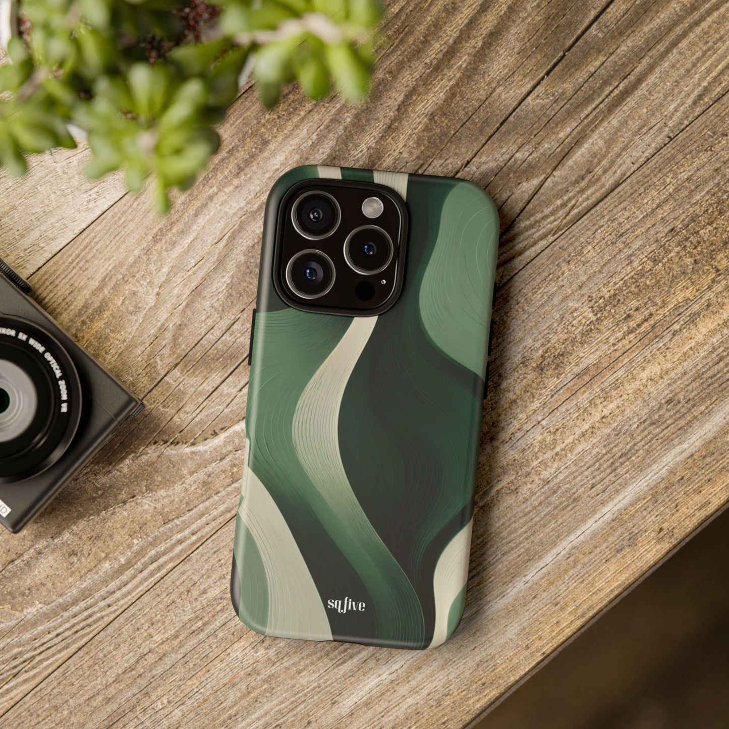 Green Abstract Tough Cases