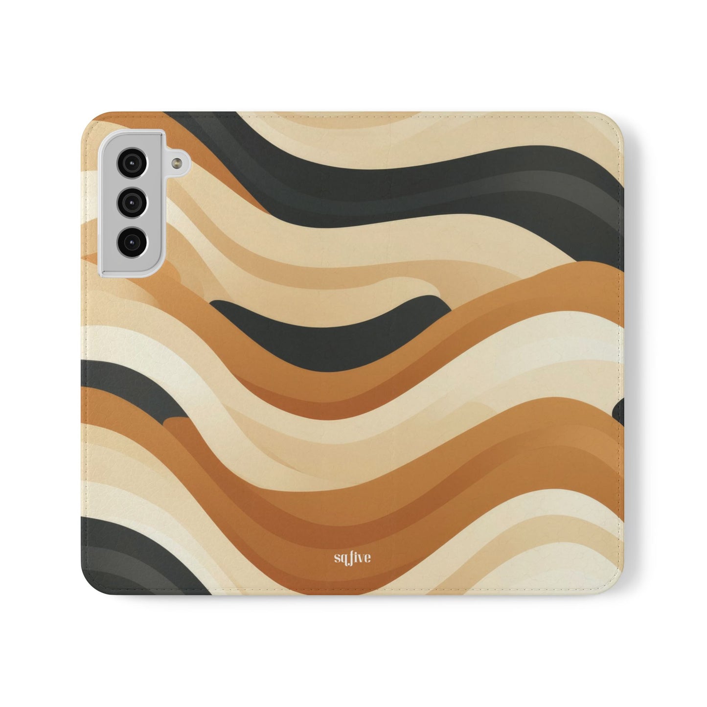 Brown Geometric Pattern Flip Cases